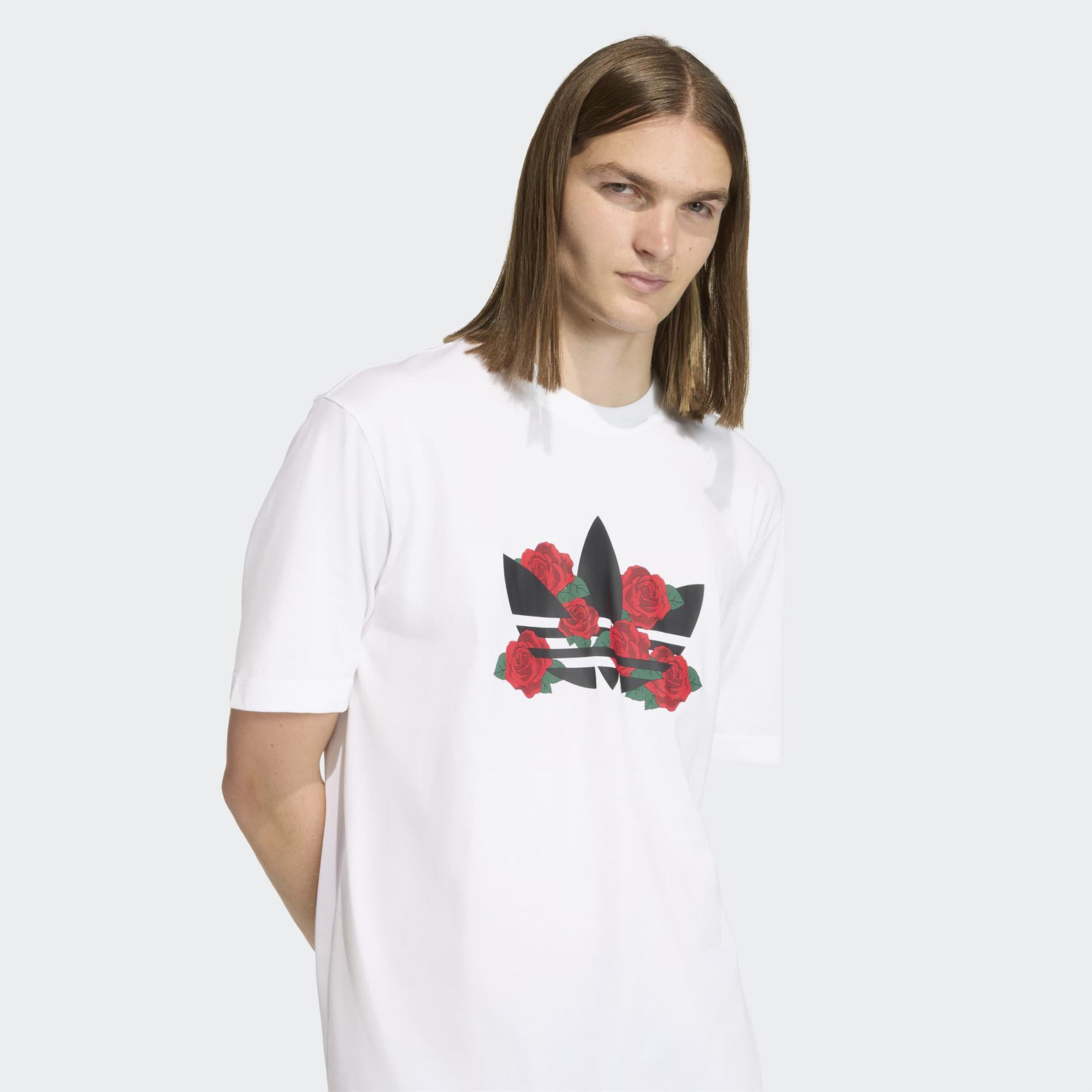 adidas Trefoil Series Roses Erkek Beyaz T-Shirt