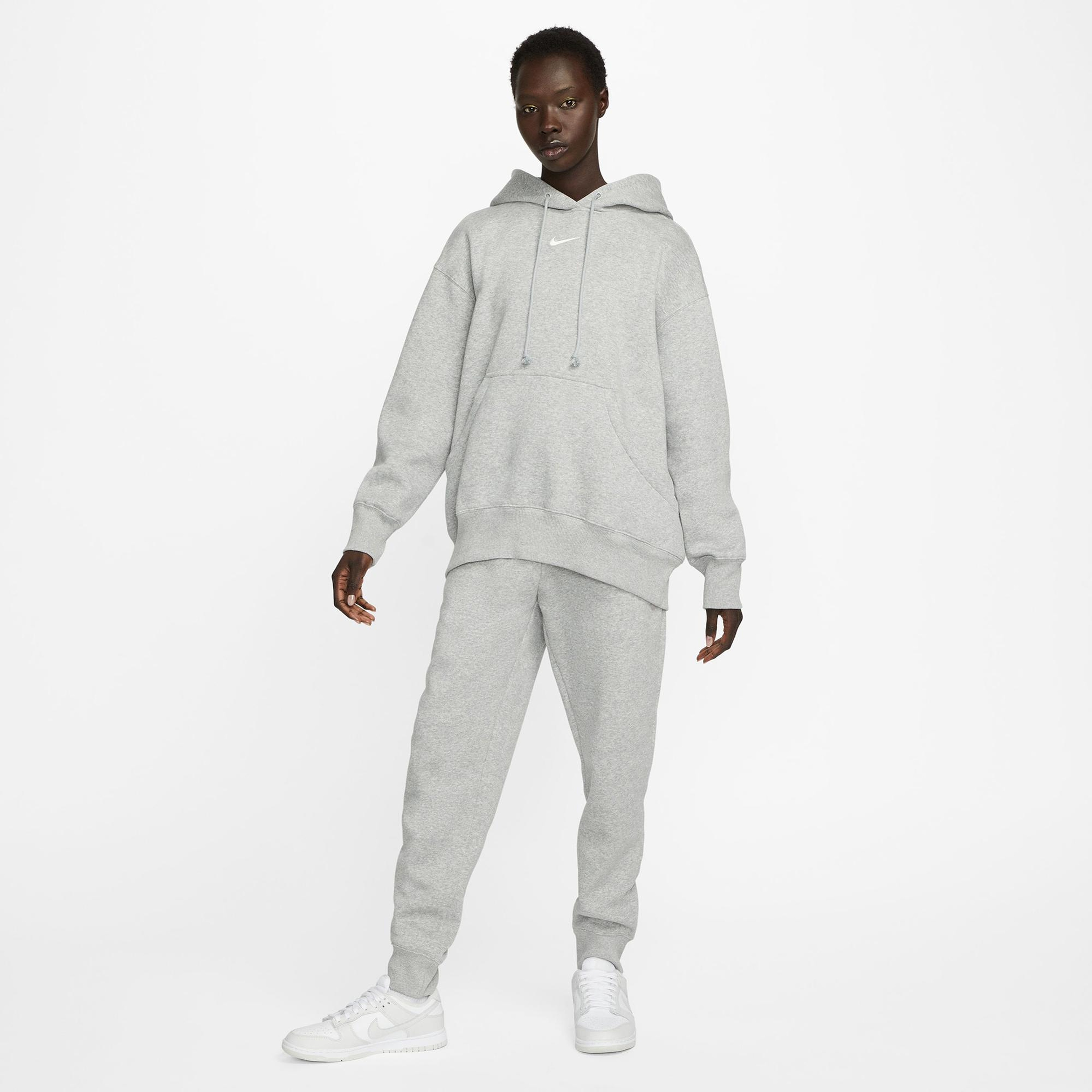 Nike Sportswear Phoenix Fleece Kadın Gri  Hoodie