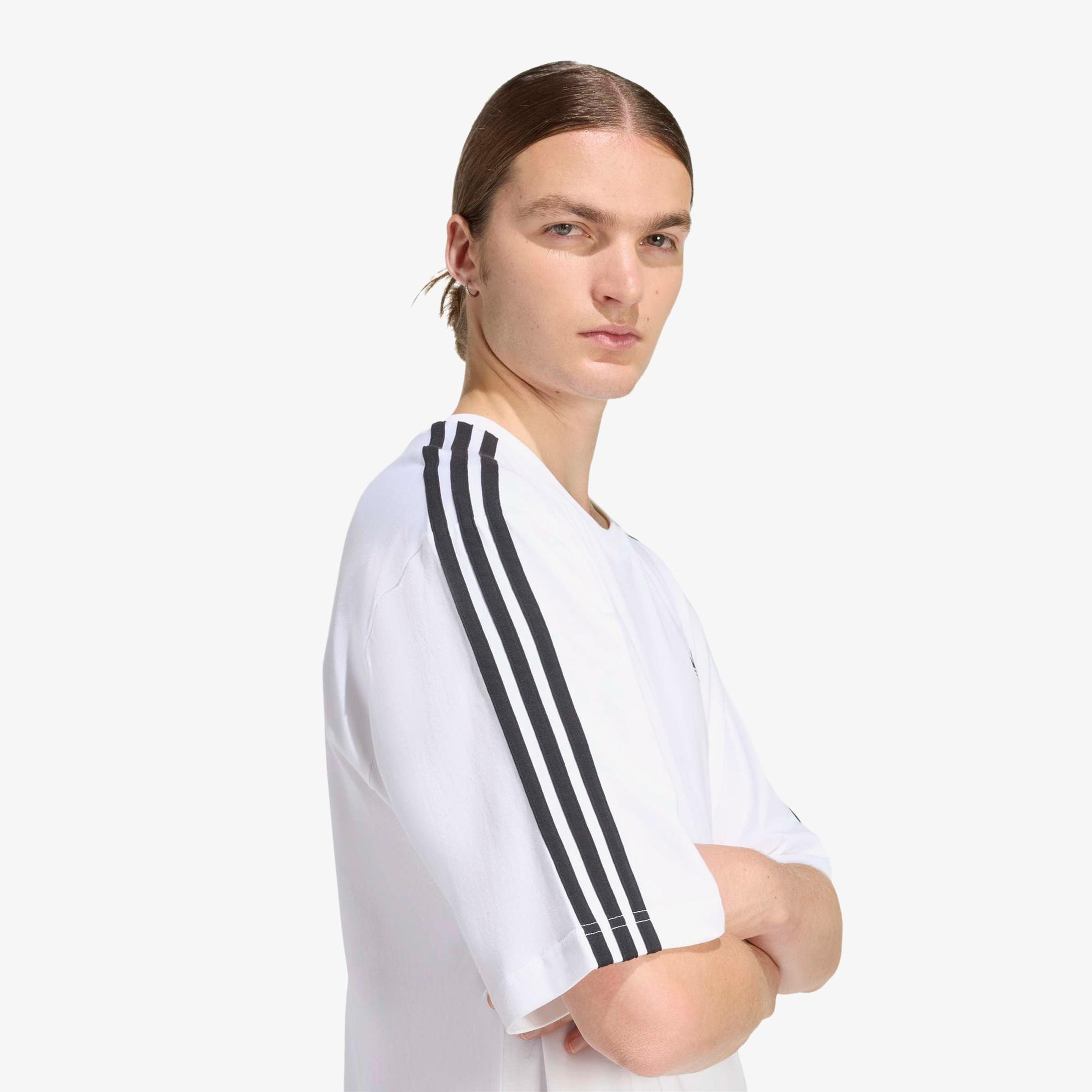 adidas Adicolor 3-Stripes Erkek Beyaz T-Shirt