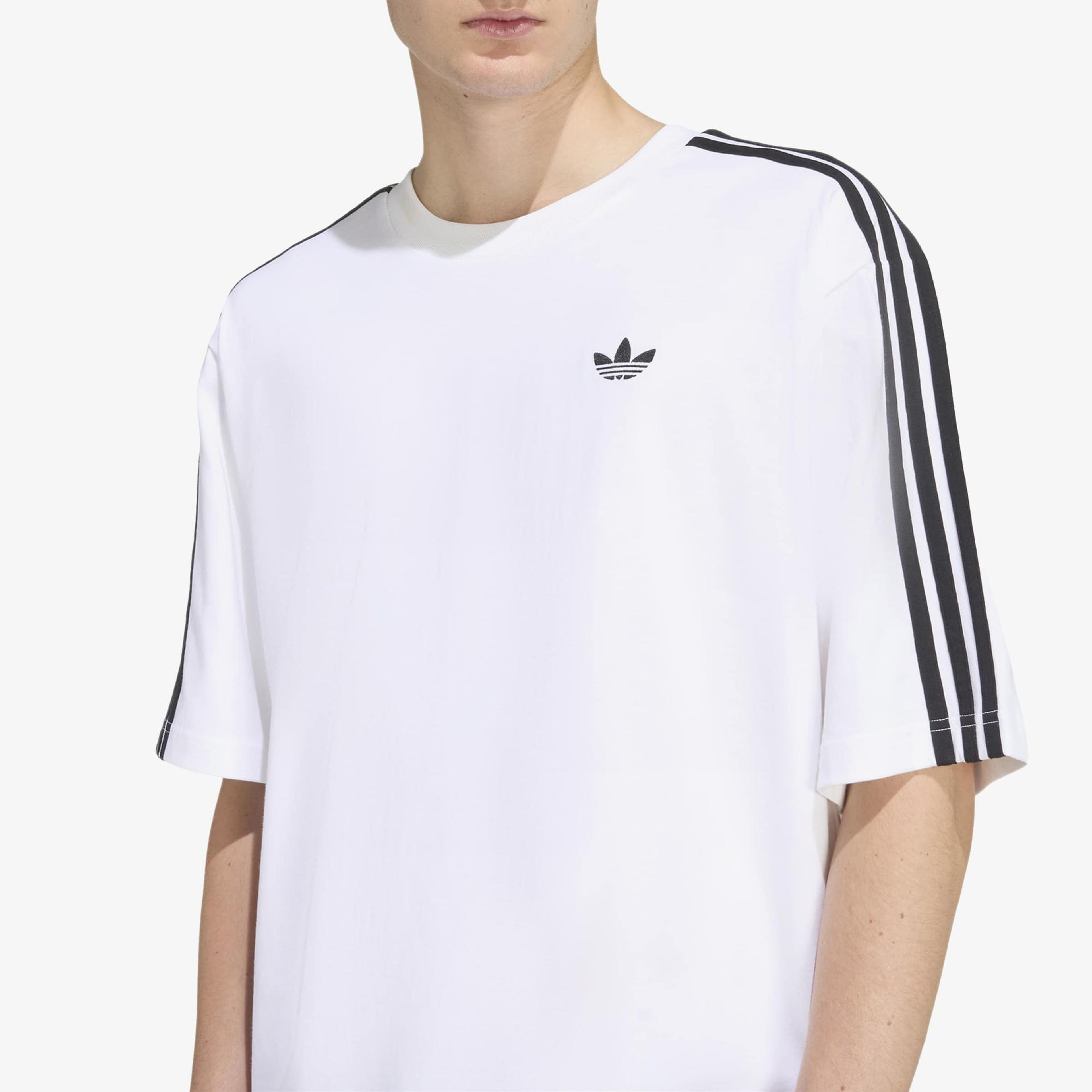 adidas Adicolor 3-Stripes Erkek Beyaz T-Shirt