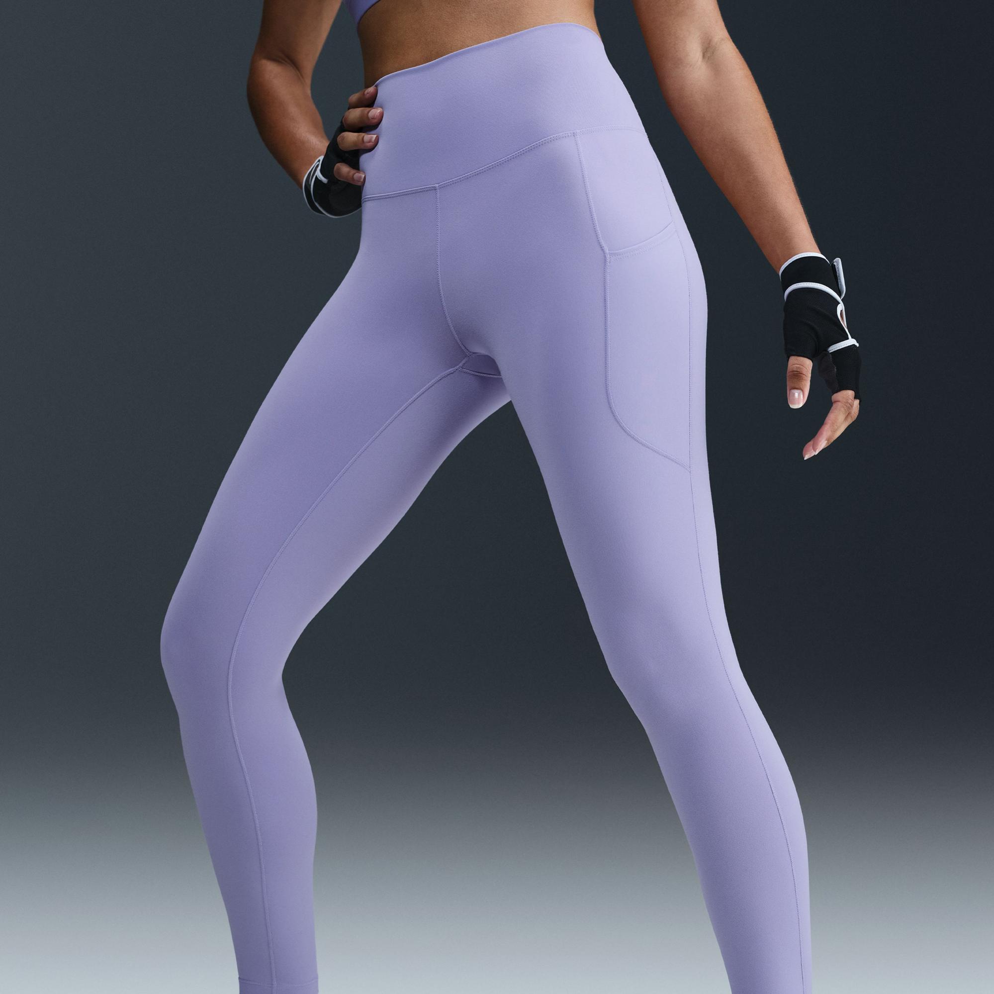 Nike One Dri-Fit 7/8 Kadın Mor Tayt