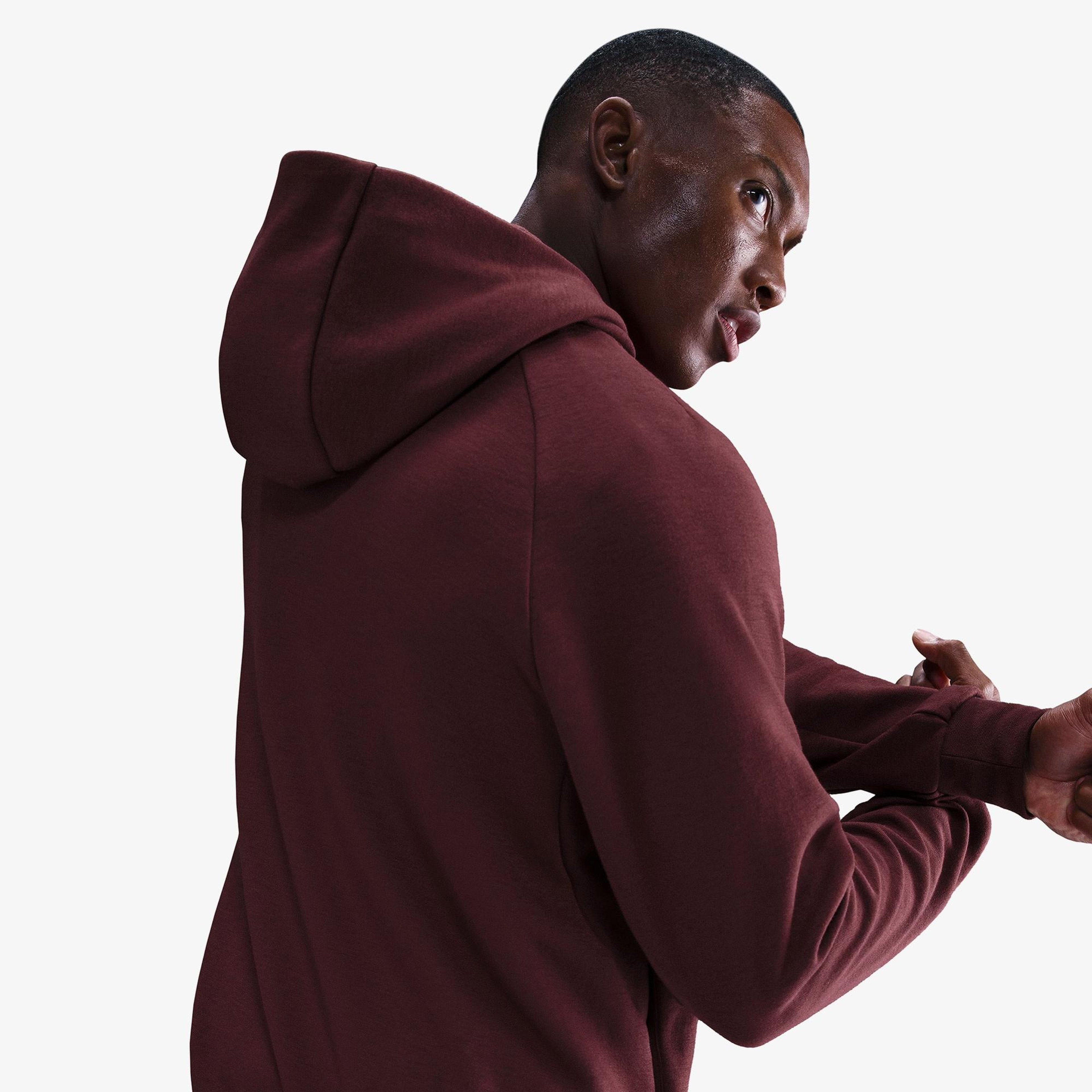 Nike Dri-Fit Primary Fleece Erkek Bordo Hoodie