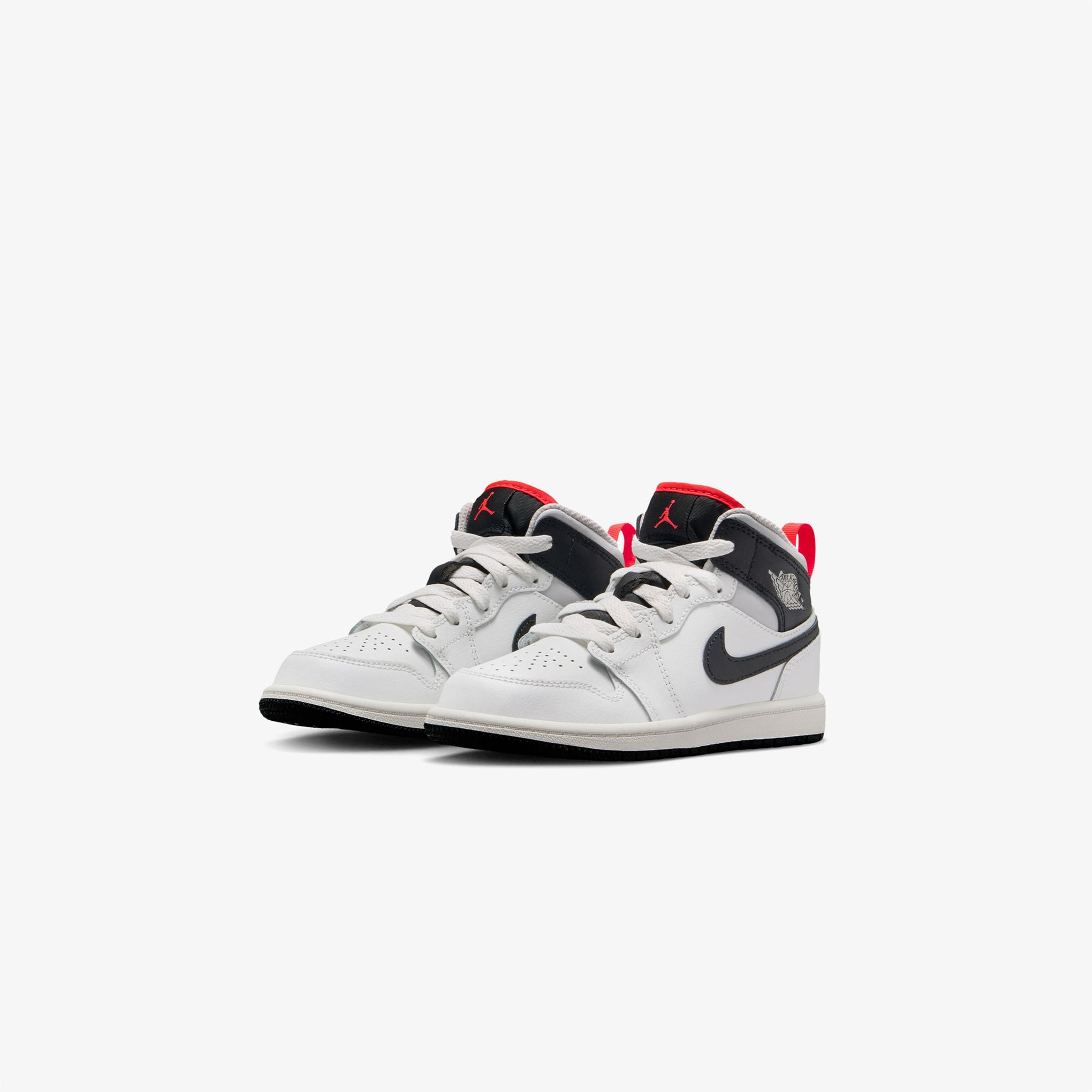 Jordan 1 Mid Çocuk Gri Spor Ayakkabı