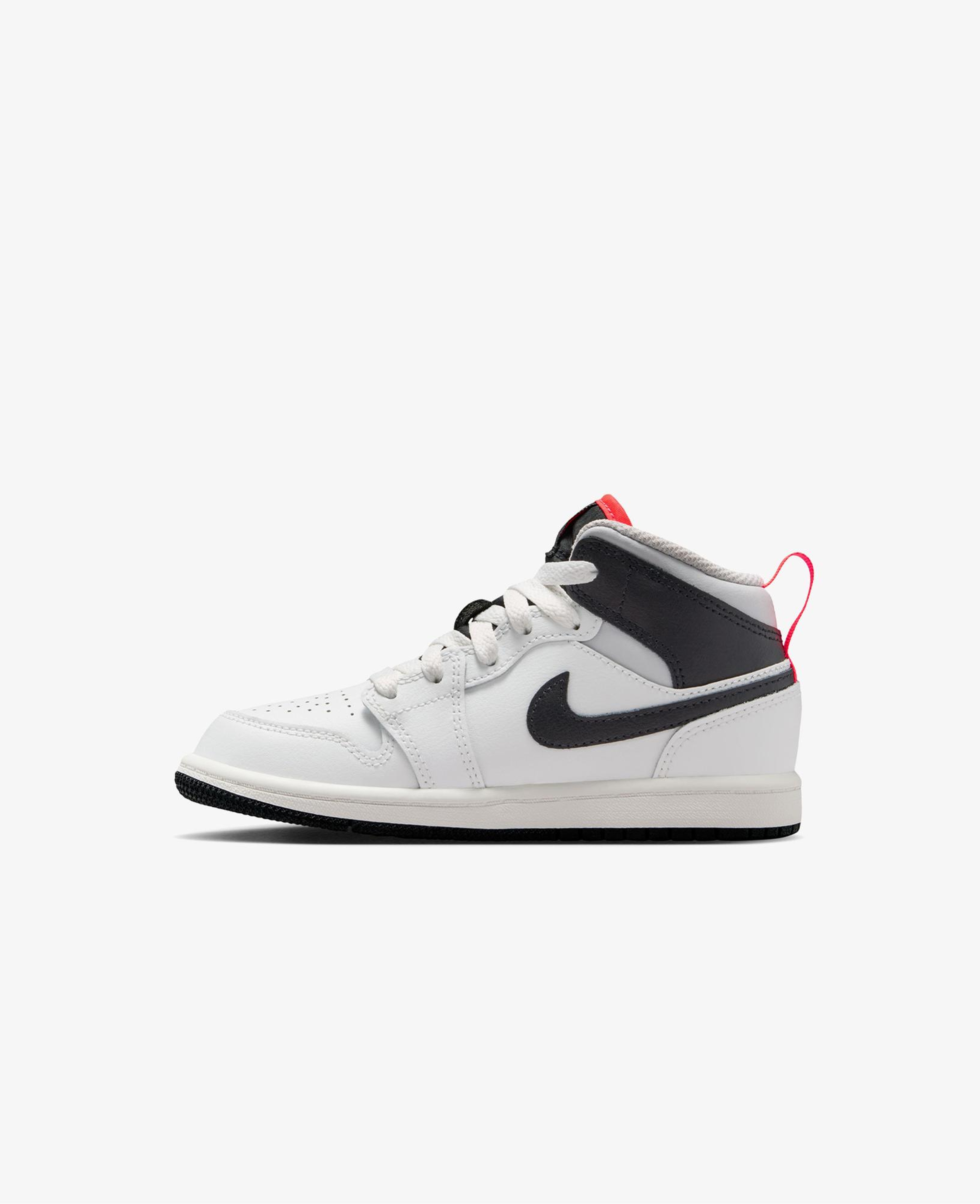 Jordan 1 Mid Çocuk Gri Spor Ayakkabı