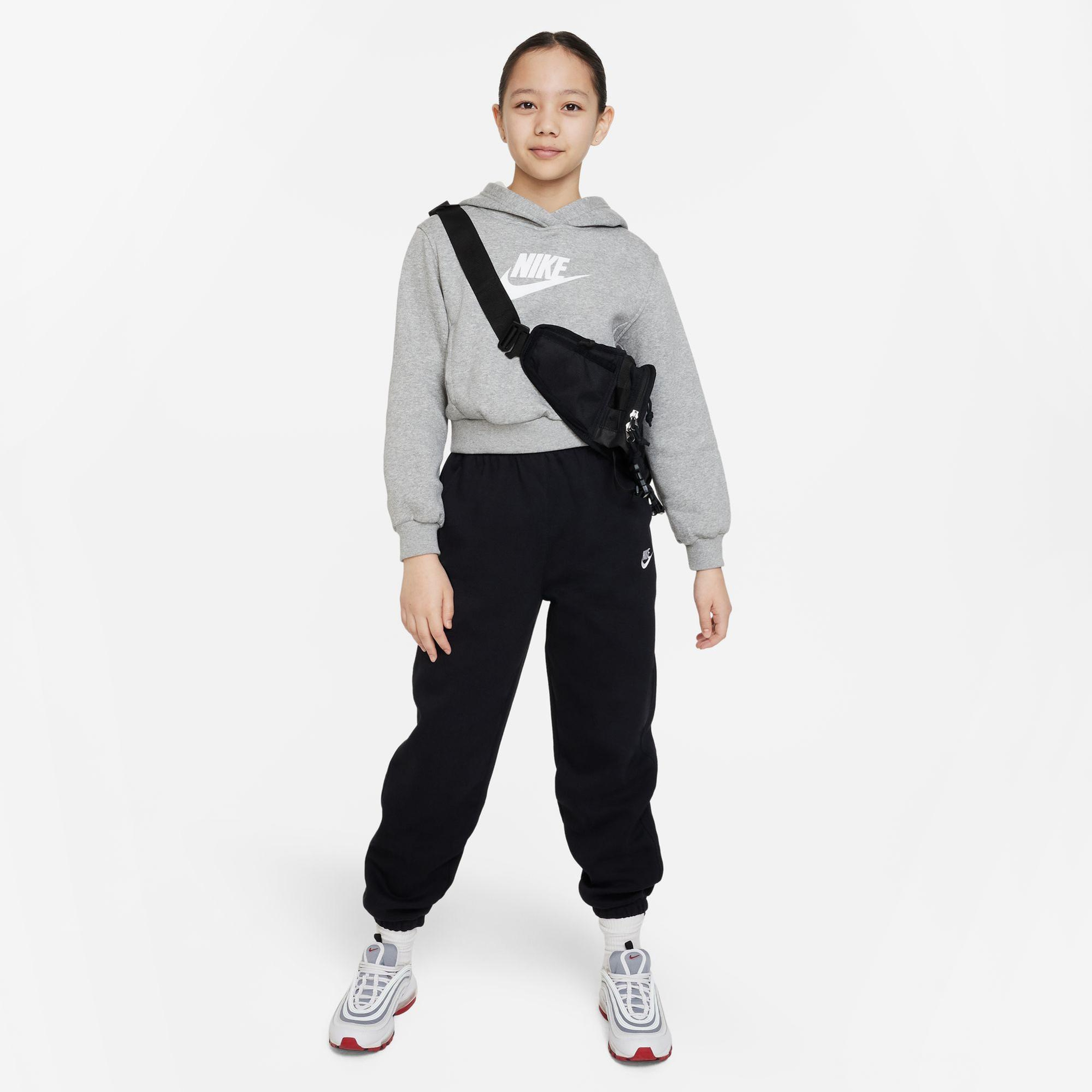 Nike Sportswear Club Fleece Crop Hoody Çocuk Gri Sweatshirt