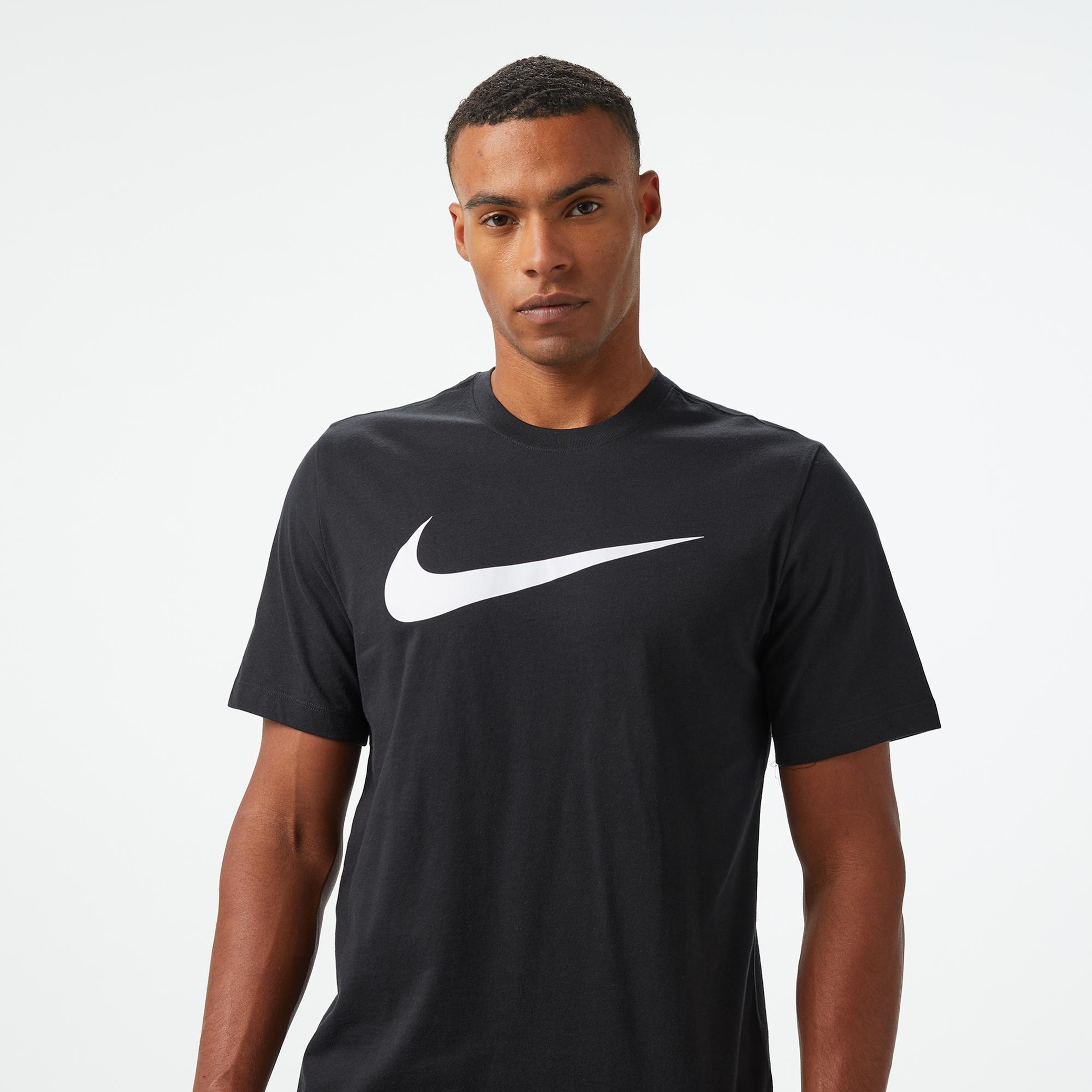 Nike Sportswear Icon Swoosh Erkek Siyah T-Shirt