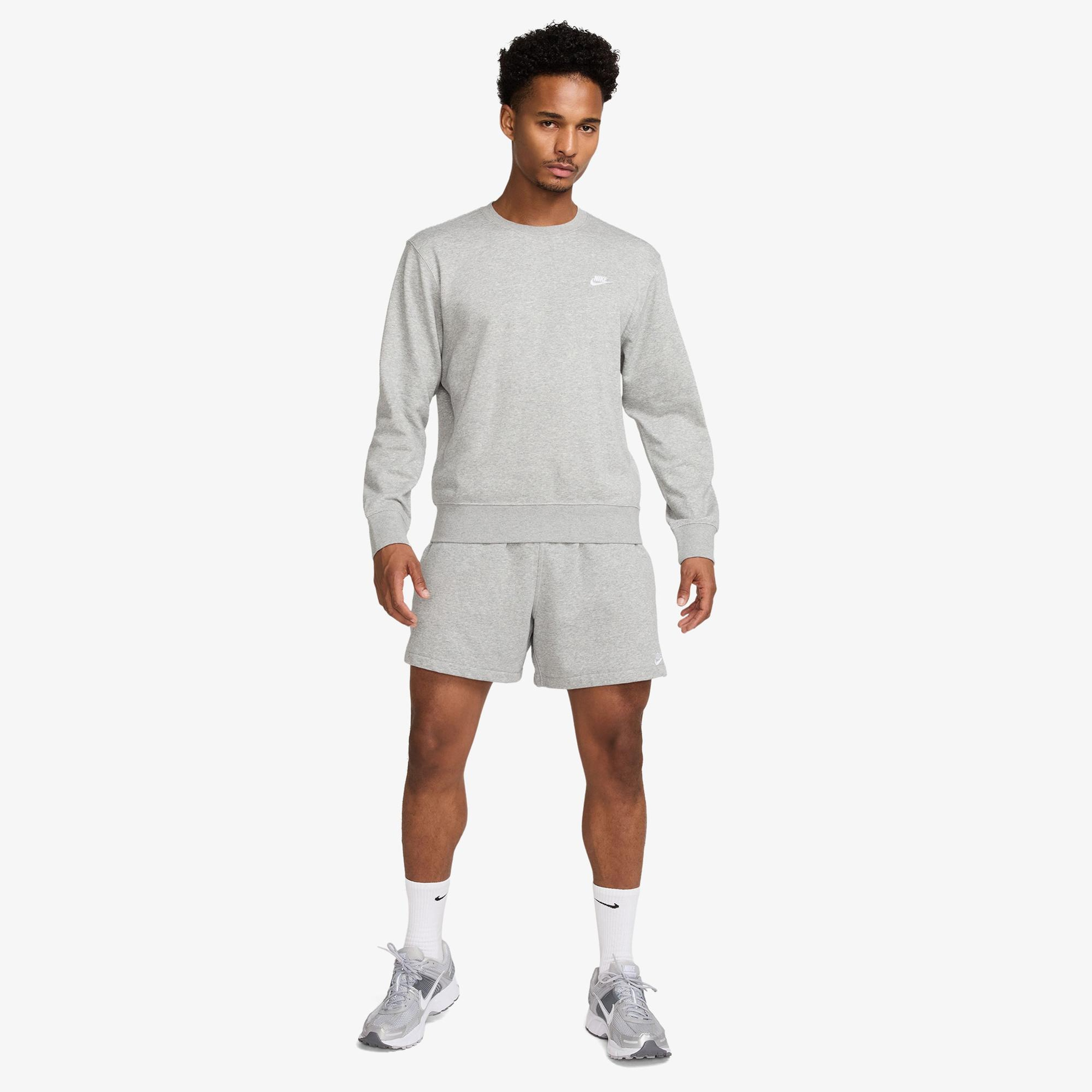 Nike Club Crew Erkek Gri Sweatshirt