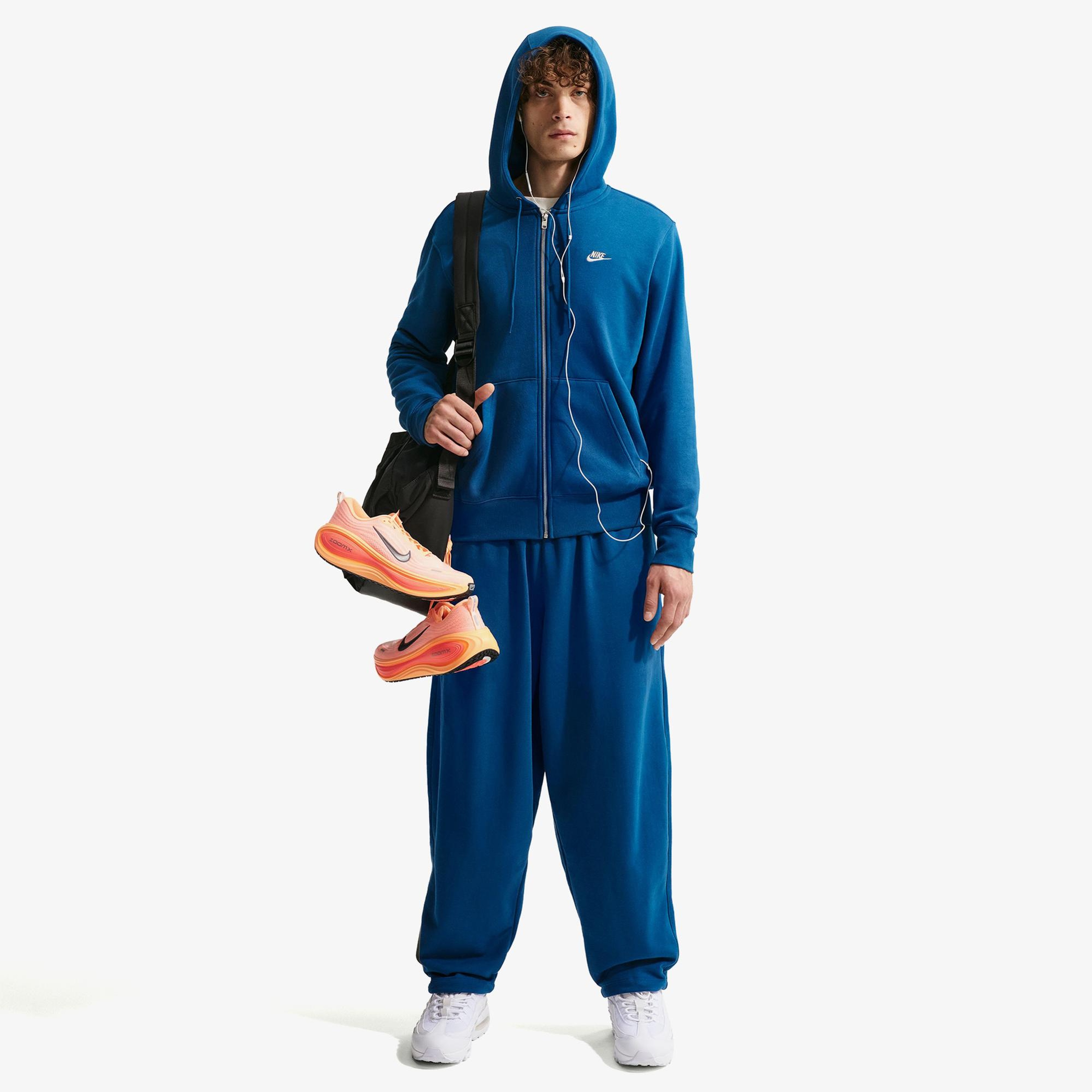 Nike Club Erkek Mavi Hoodie