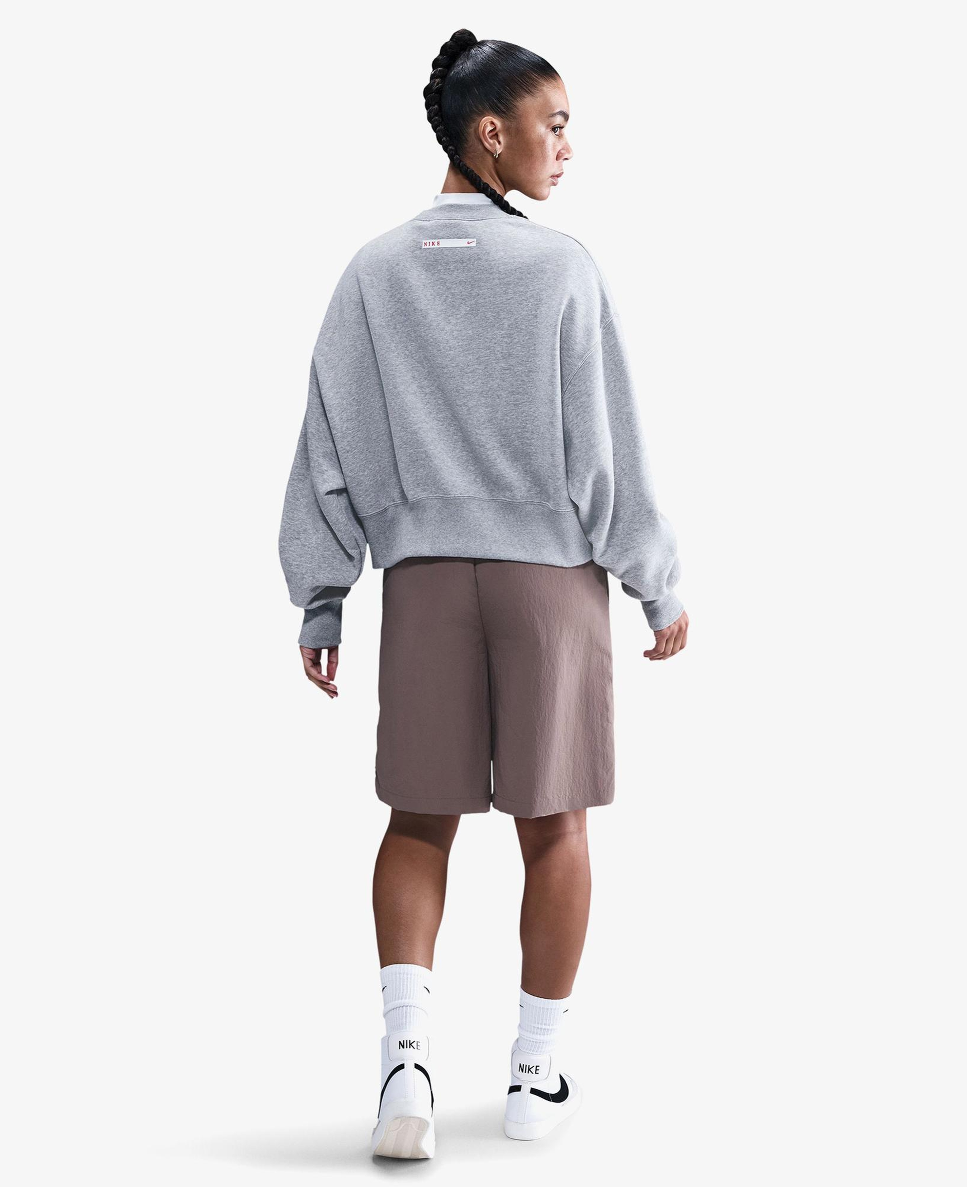 Nike Sportswear Phoenix Fleece Kadın Gri Sweatshirt