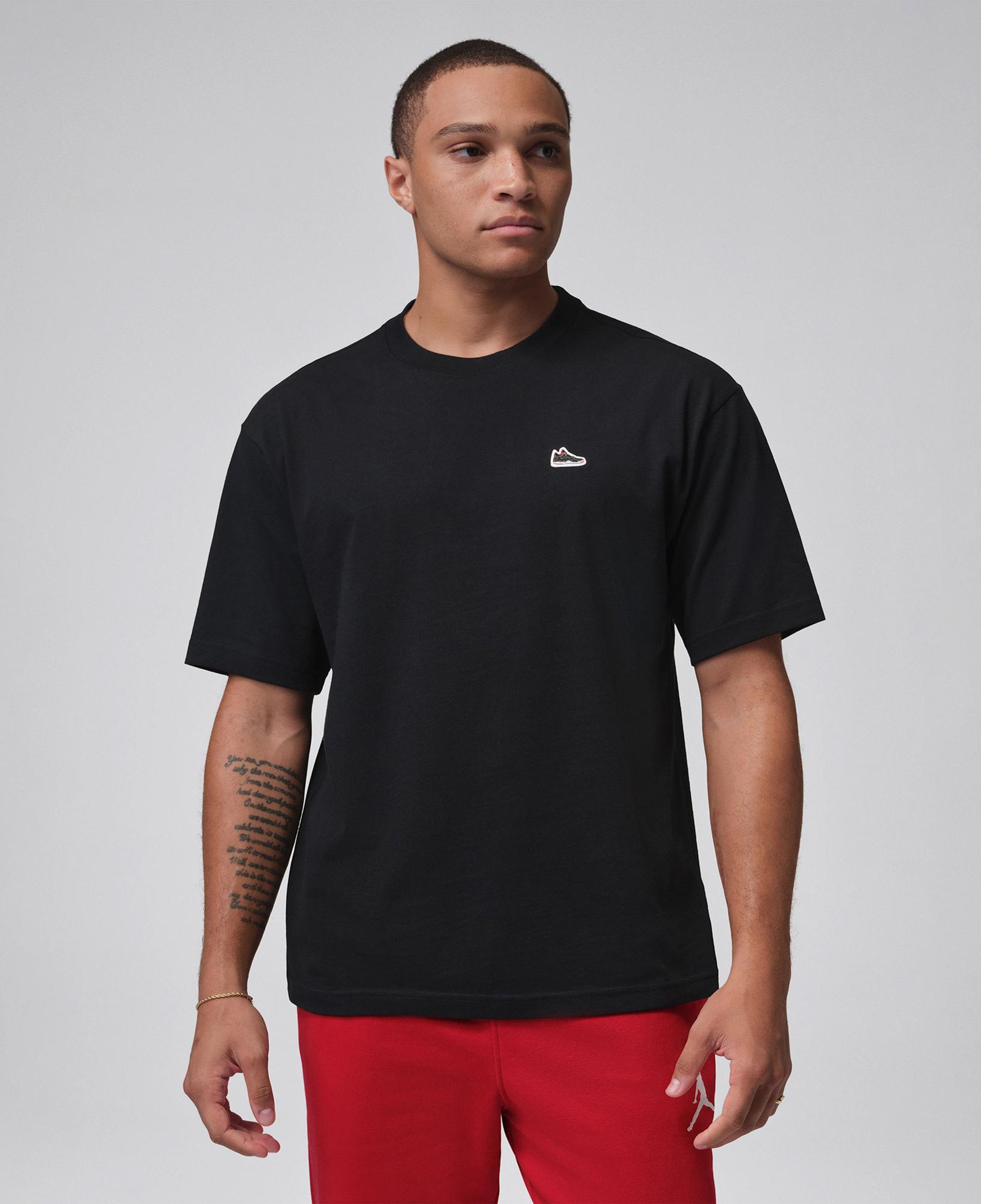 Jordan Sneaker Patch Erkek Siyah T-Shirt