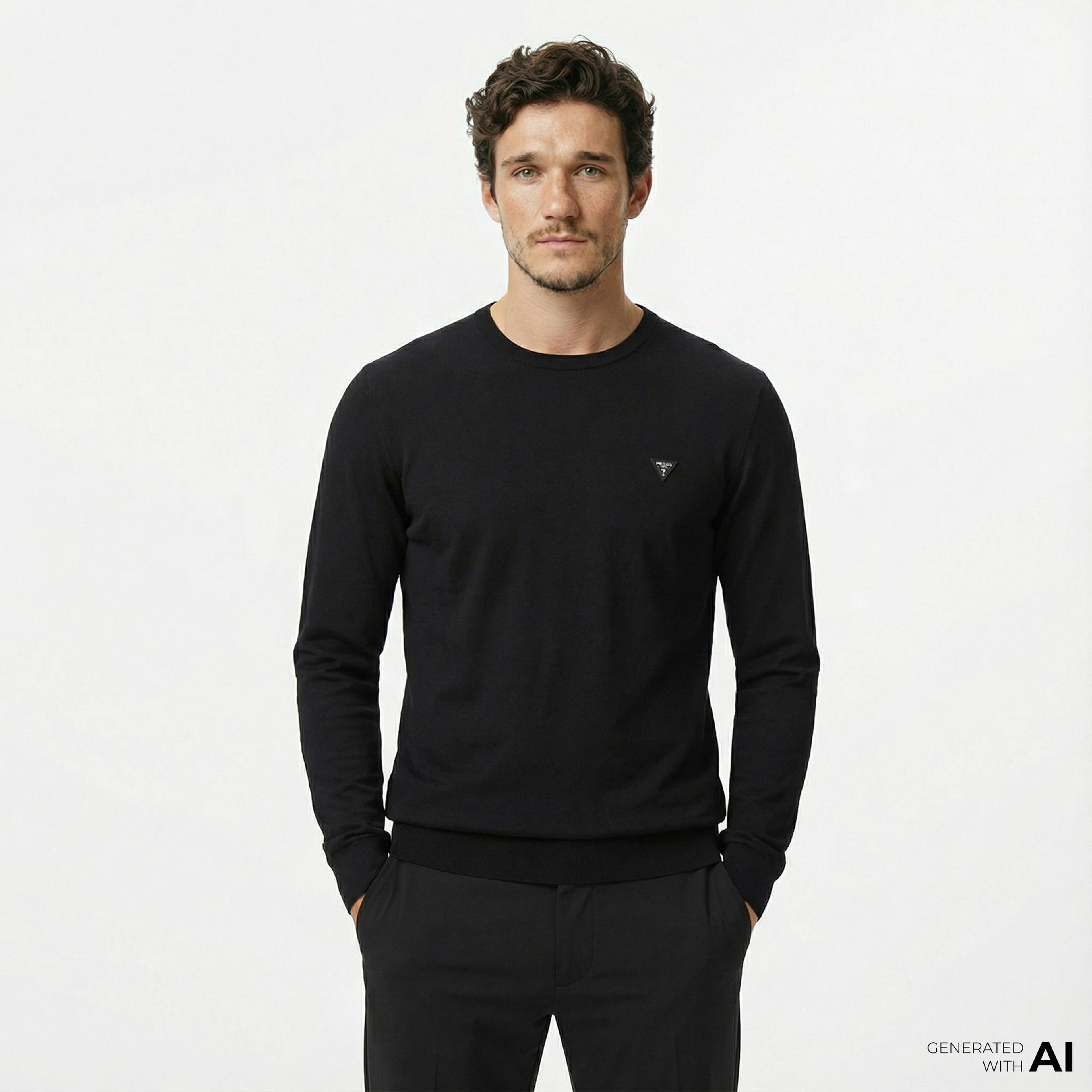 Guess Erkek Siyah Kazak