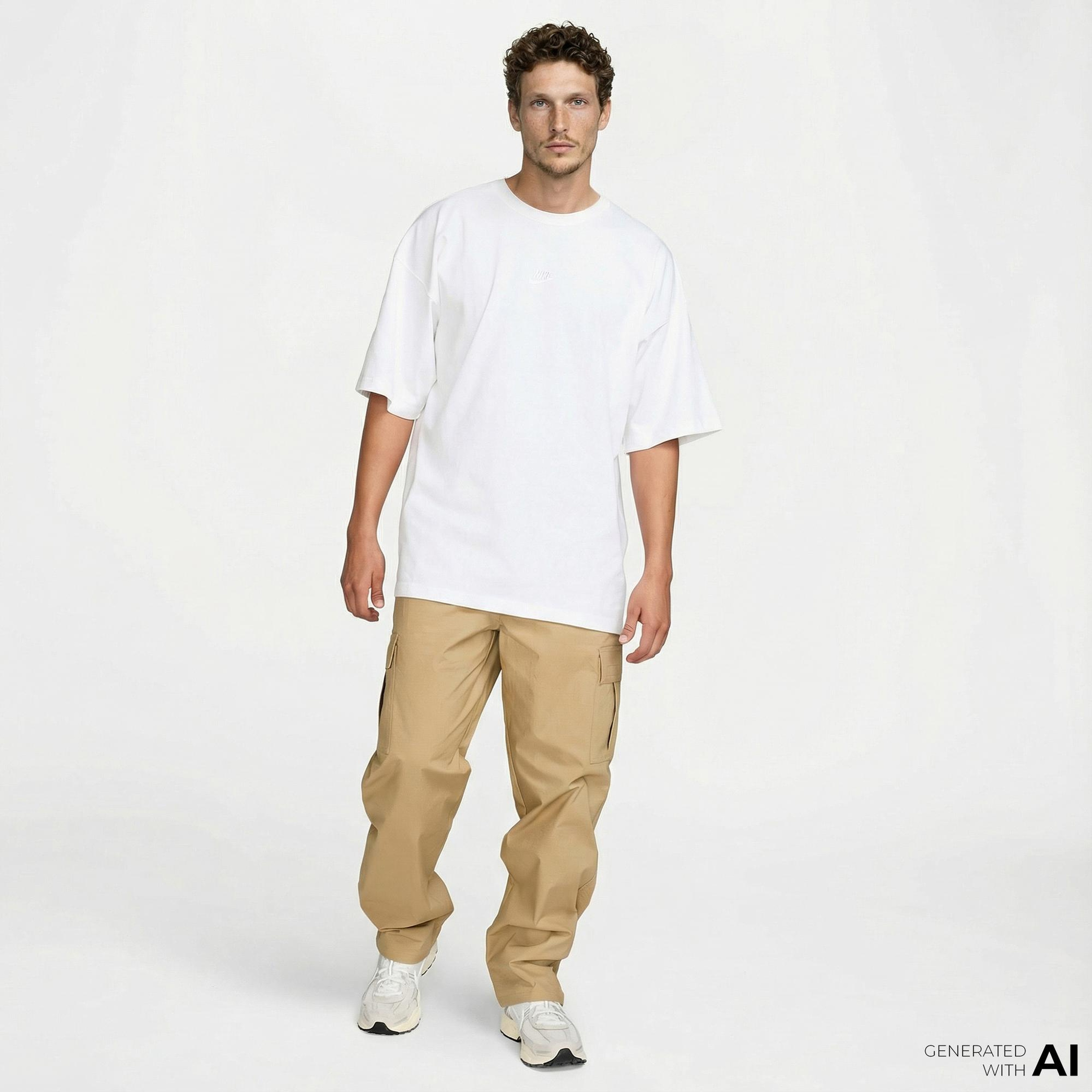 Nike Sportswear Premium Essentials Erkek Beyaz T-Shirt