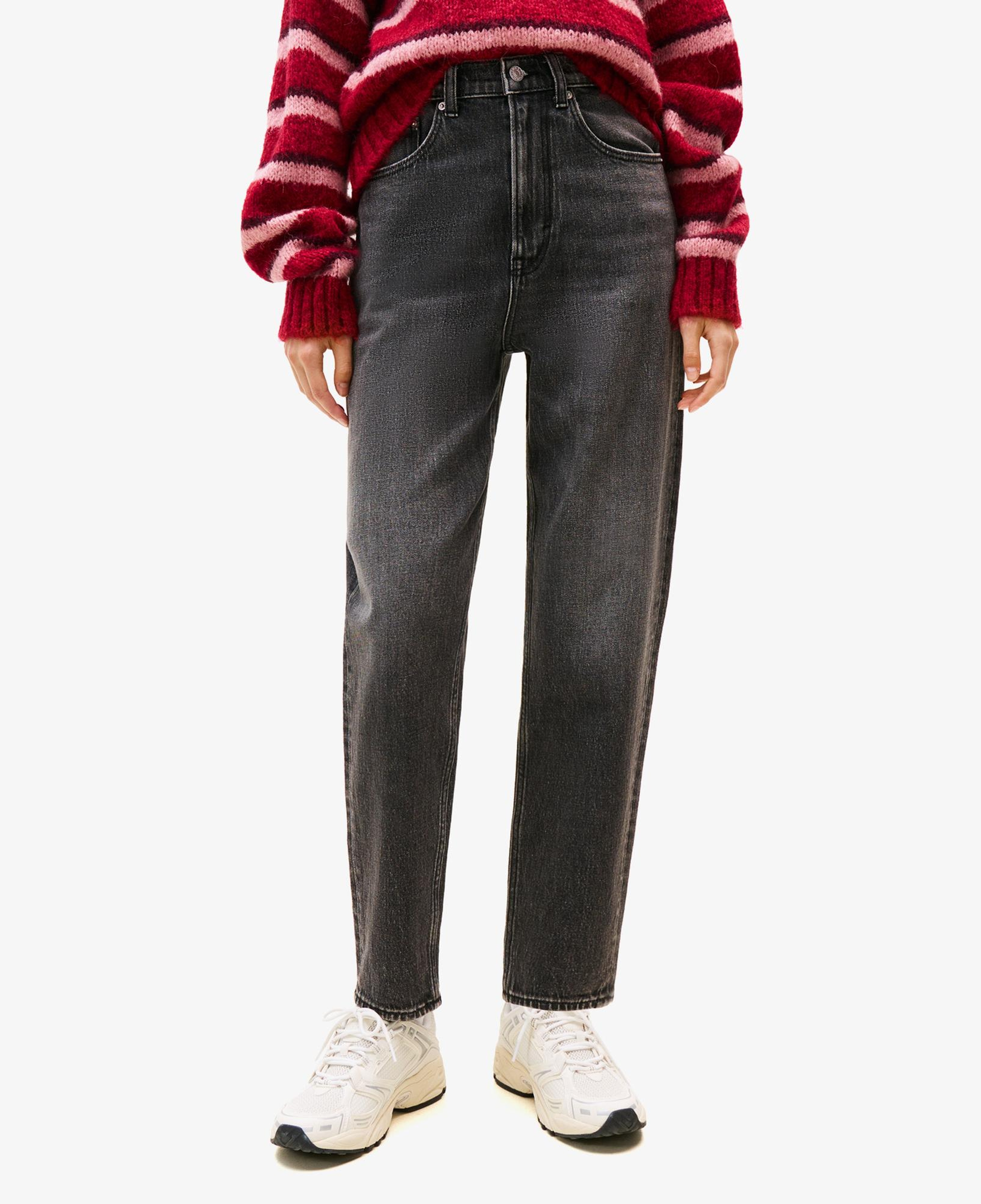 Tommy Hilfiger Mom Bi0187 Kadın Siyah Tapered Jean