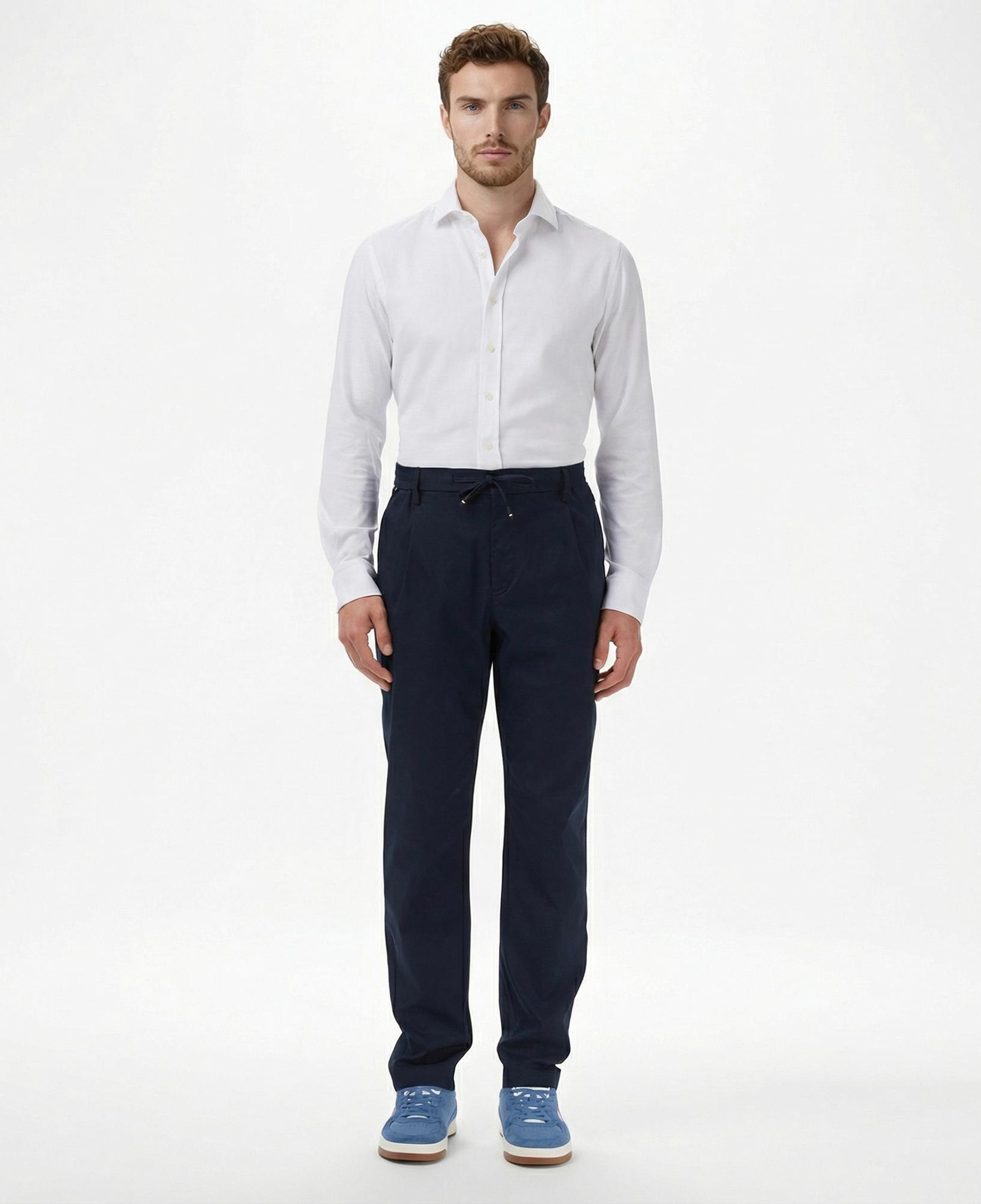 Tommy Hilfiger Harlem Tech Twill Erkek Lacivert Pantolon