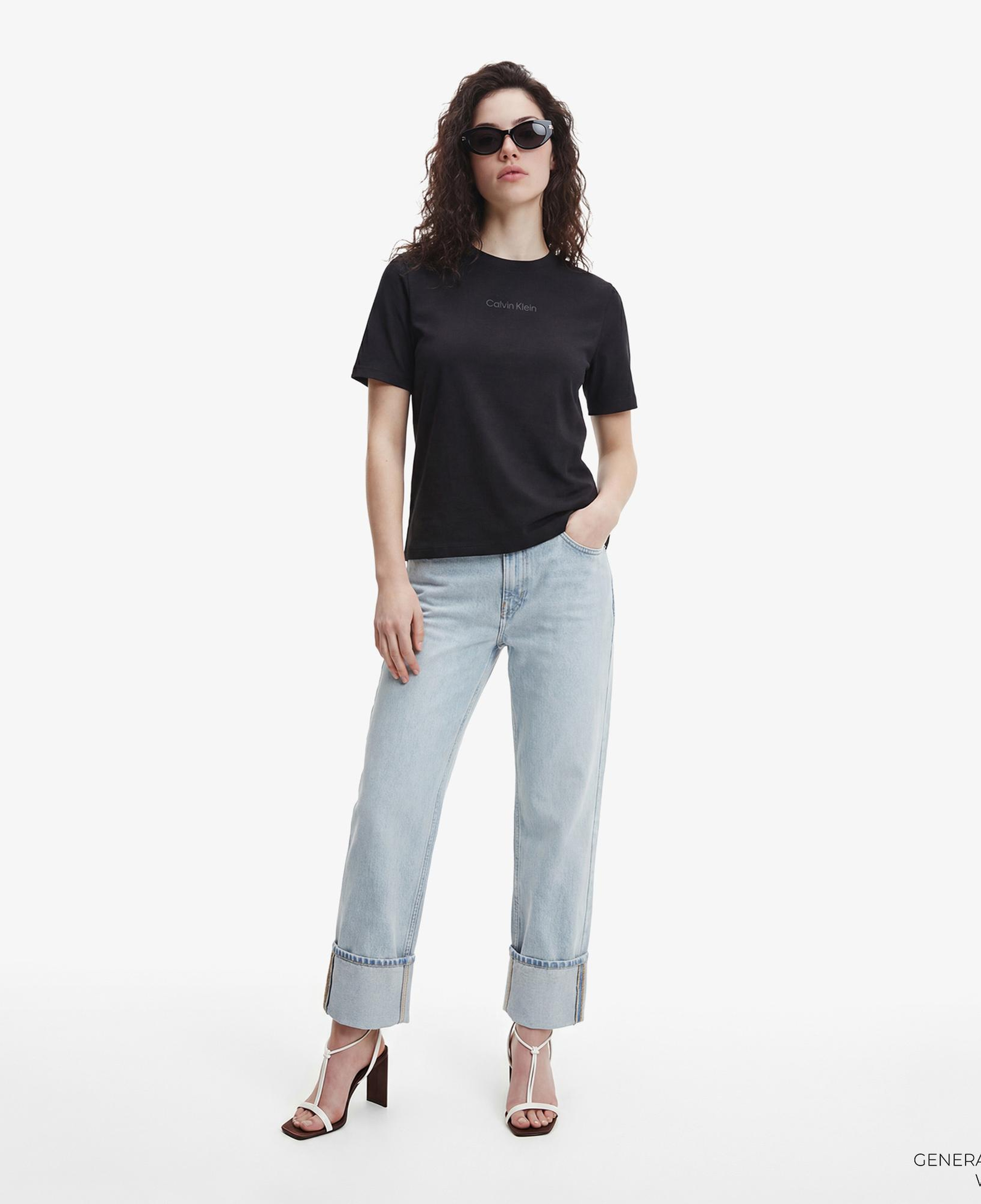 Calvin Klein Classic 20S Logo Grap Kadın Siyah T-Shirt