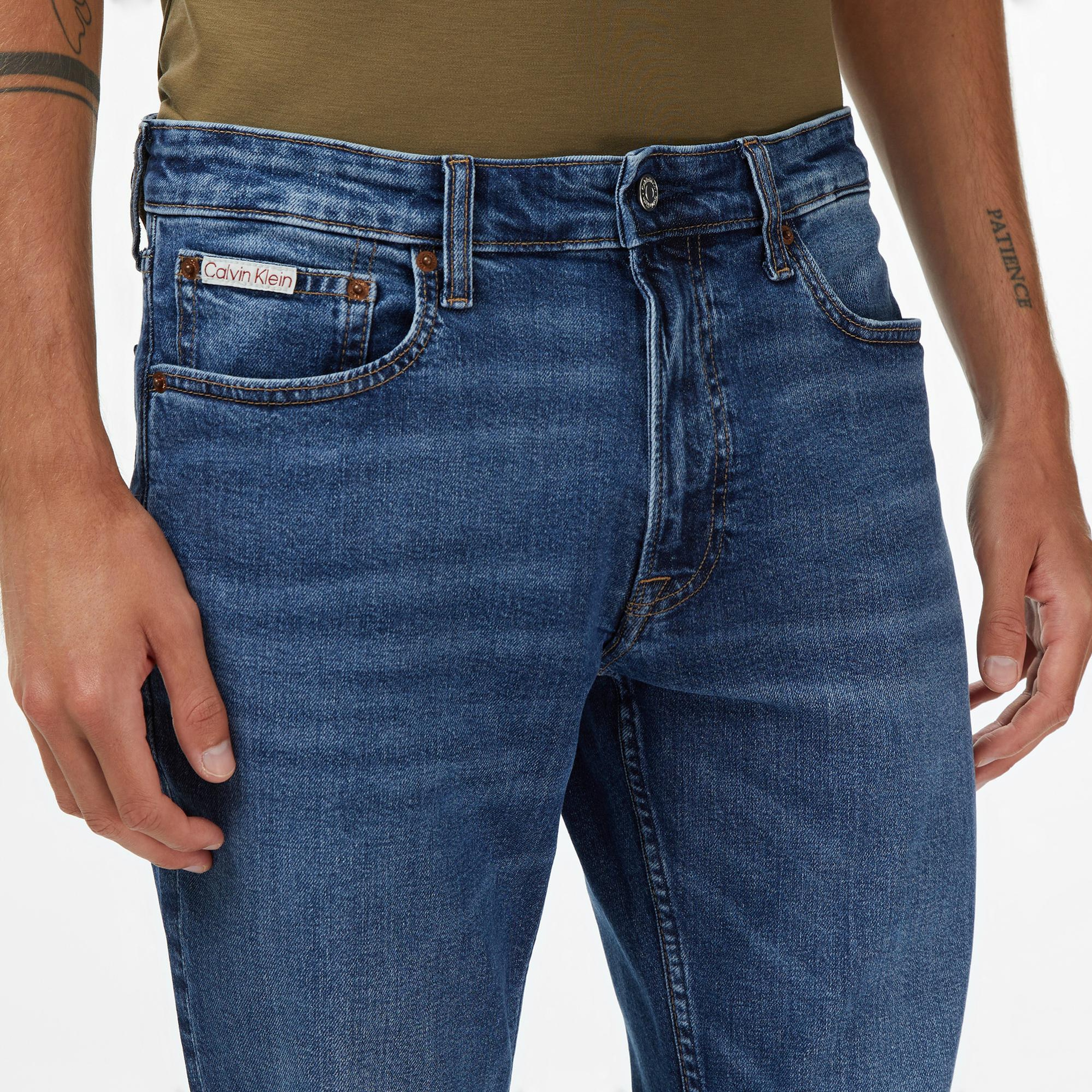 Calvin Klein Slim Hampton Erkek Mavi Jean