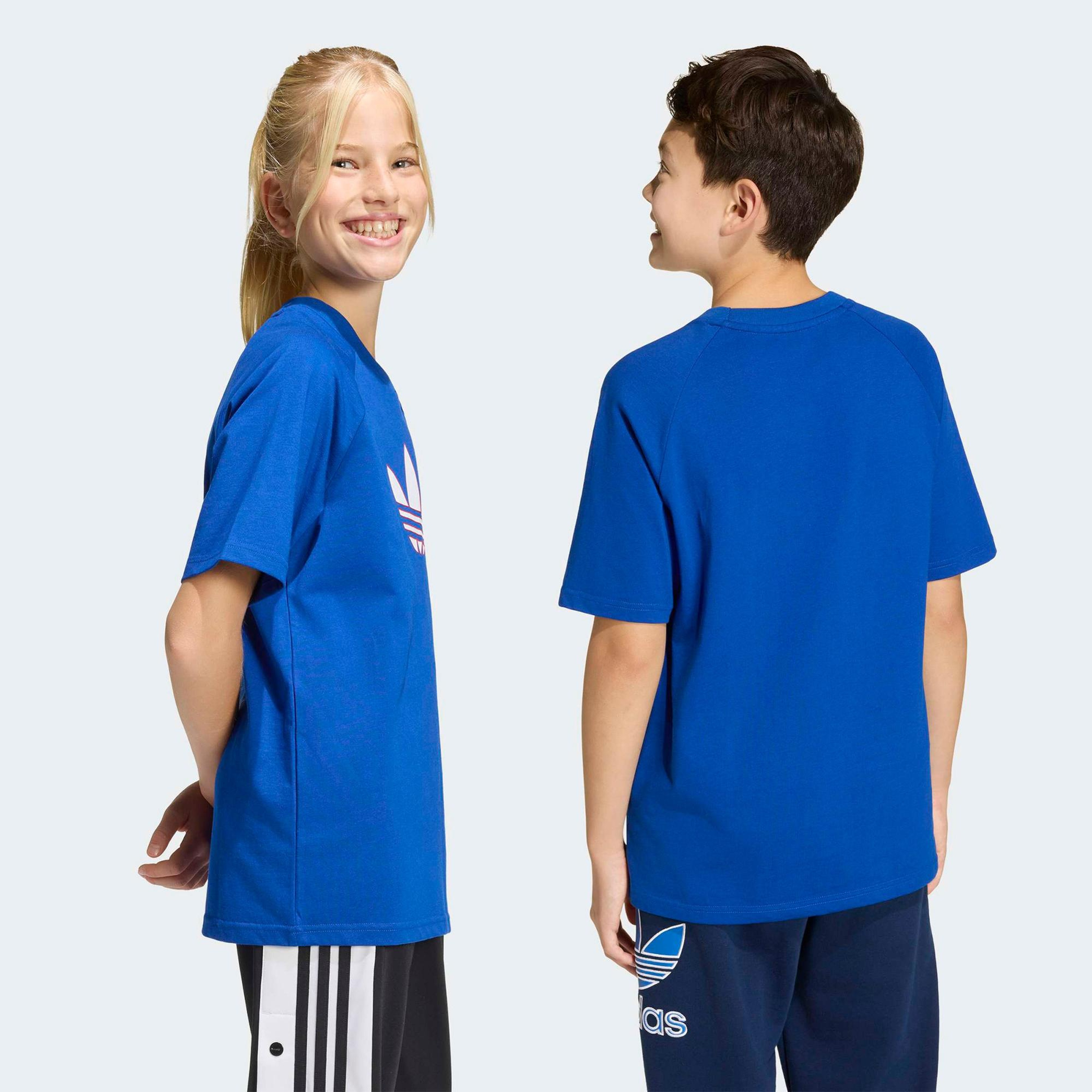 adidas Graphic Trefoil Çocuk Mavi T-Shirt