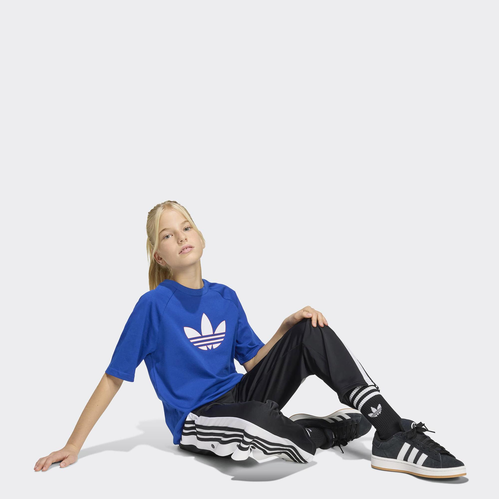 adidas Graphic Trefoil Çocuk Mavi T-Shirt