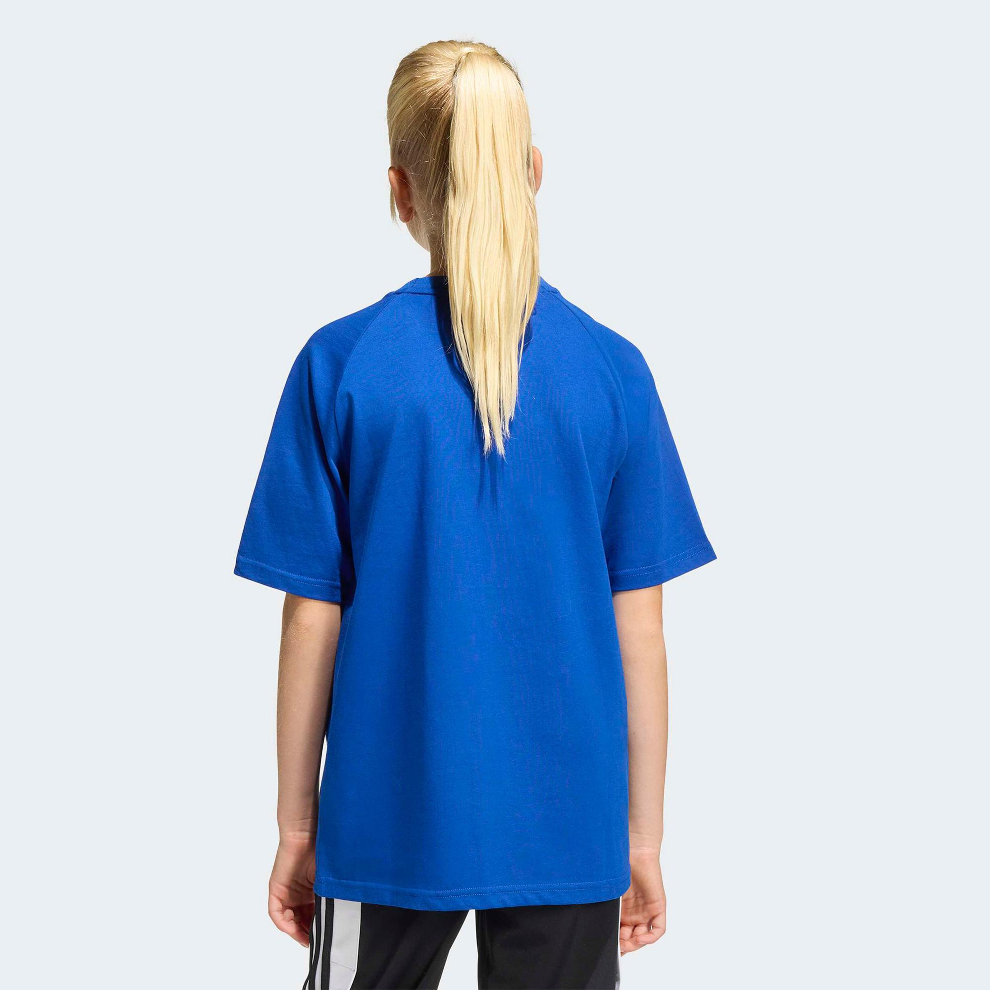 adidas Graphic Trefoil Çocuk Mavi T-Shirt