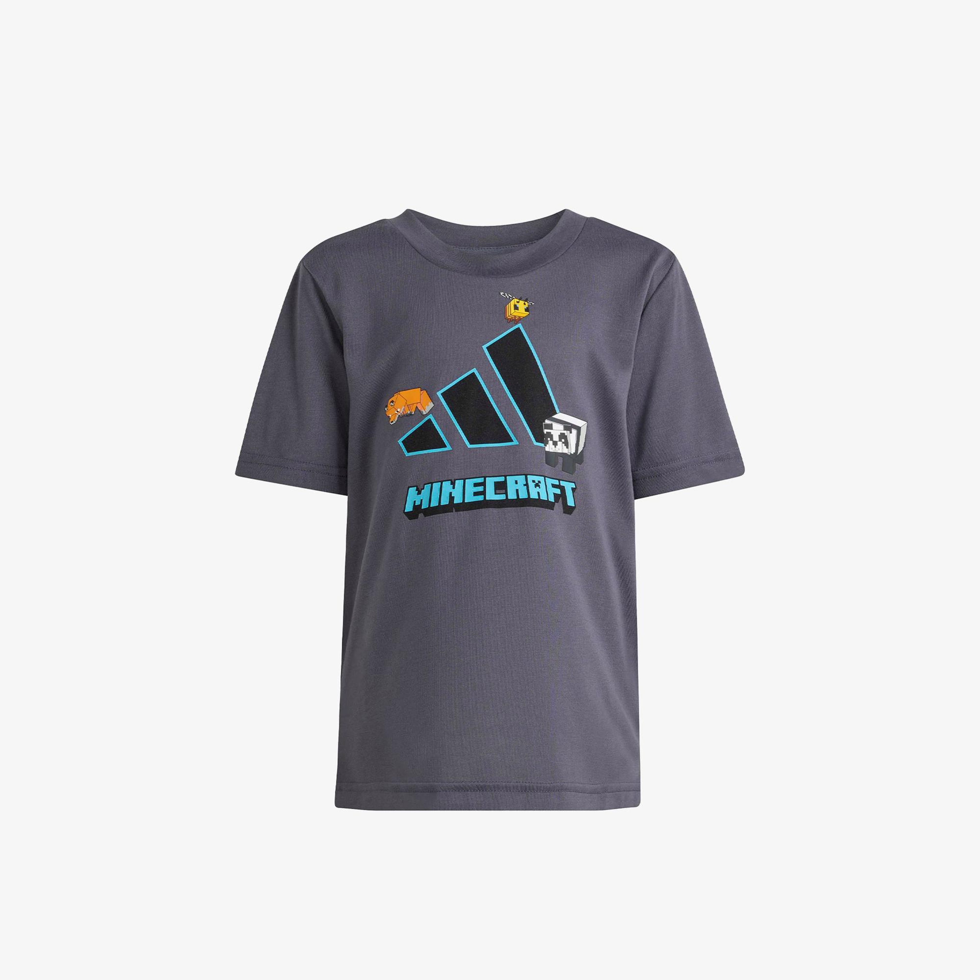 adidas Minecraft Training Çocuk Gri T-Shirt