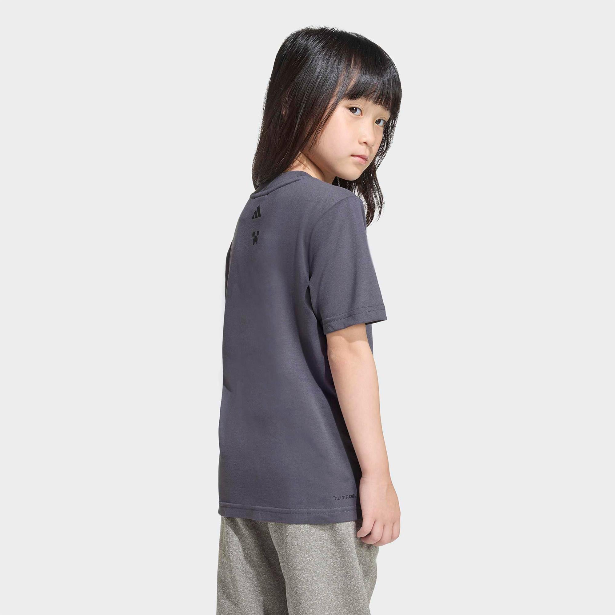 adidas Minecraft Training Çocuk Gri T-Shirt