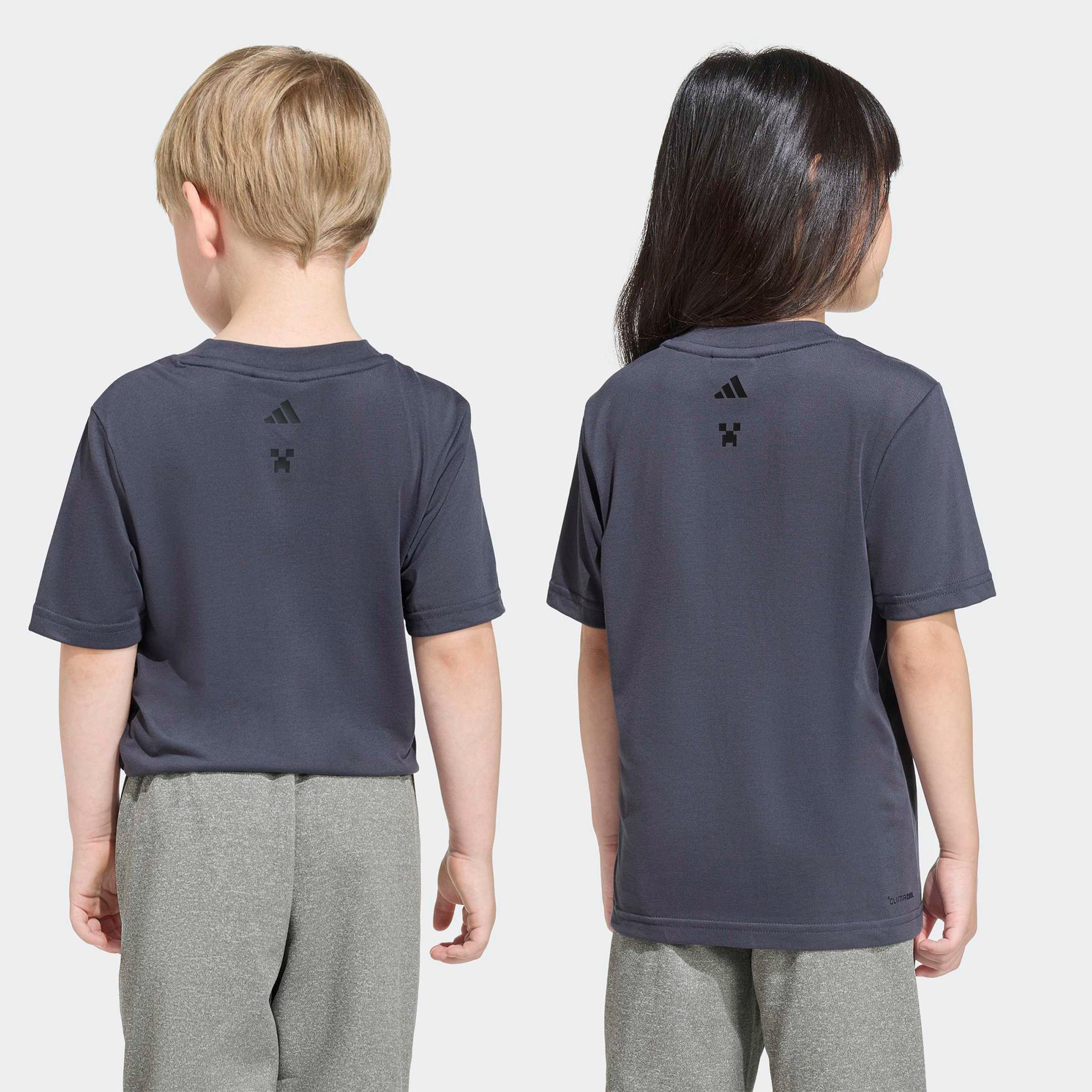 adidas Minecraft Training Çocuk Gri T-Shirt