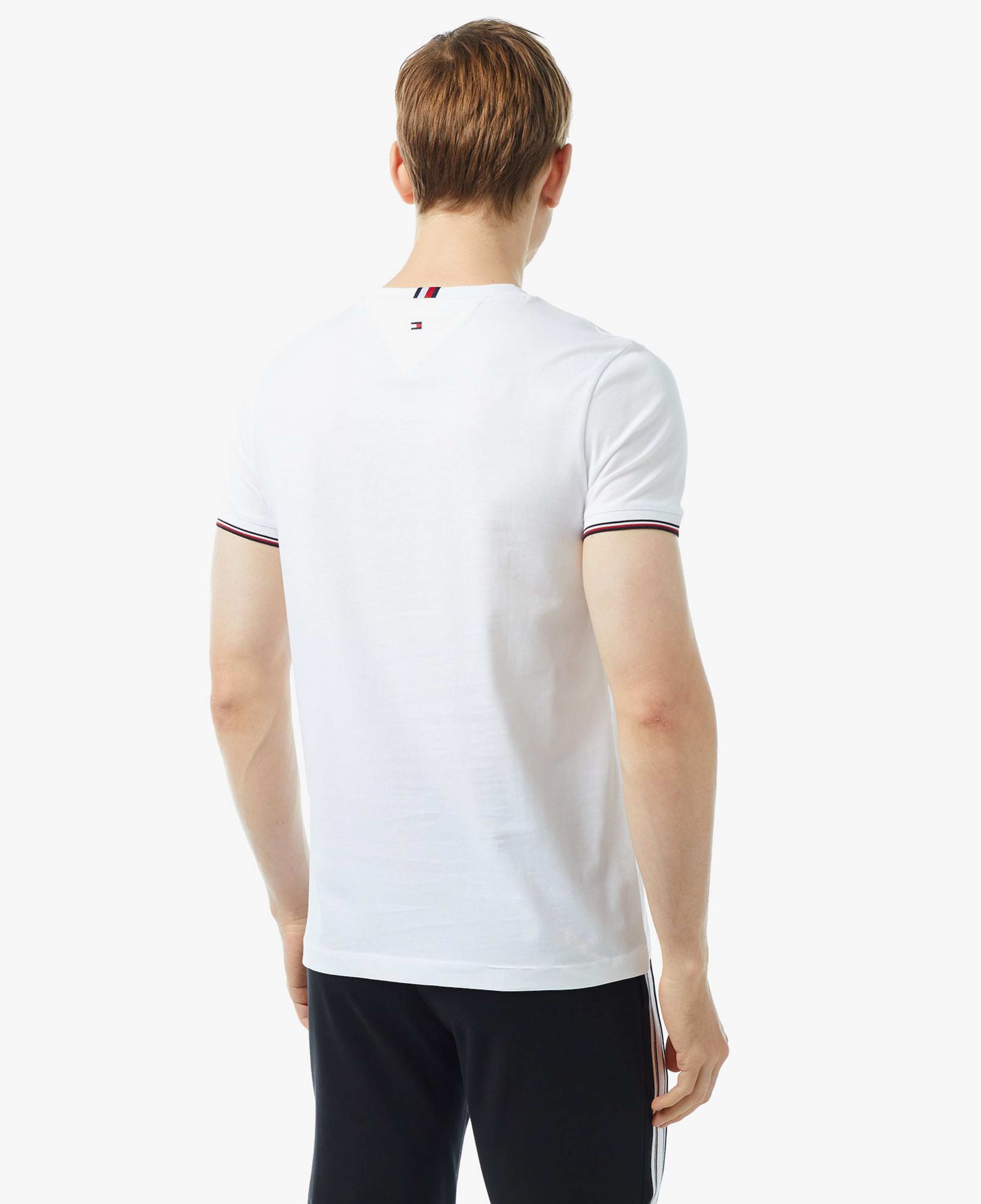 Tommy Hilfiger Logo Tipped Erkek Beyaz T-Shirt