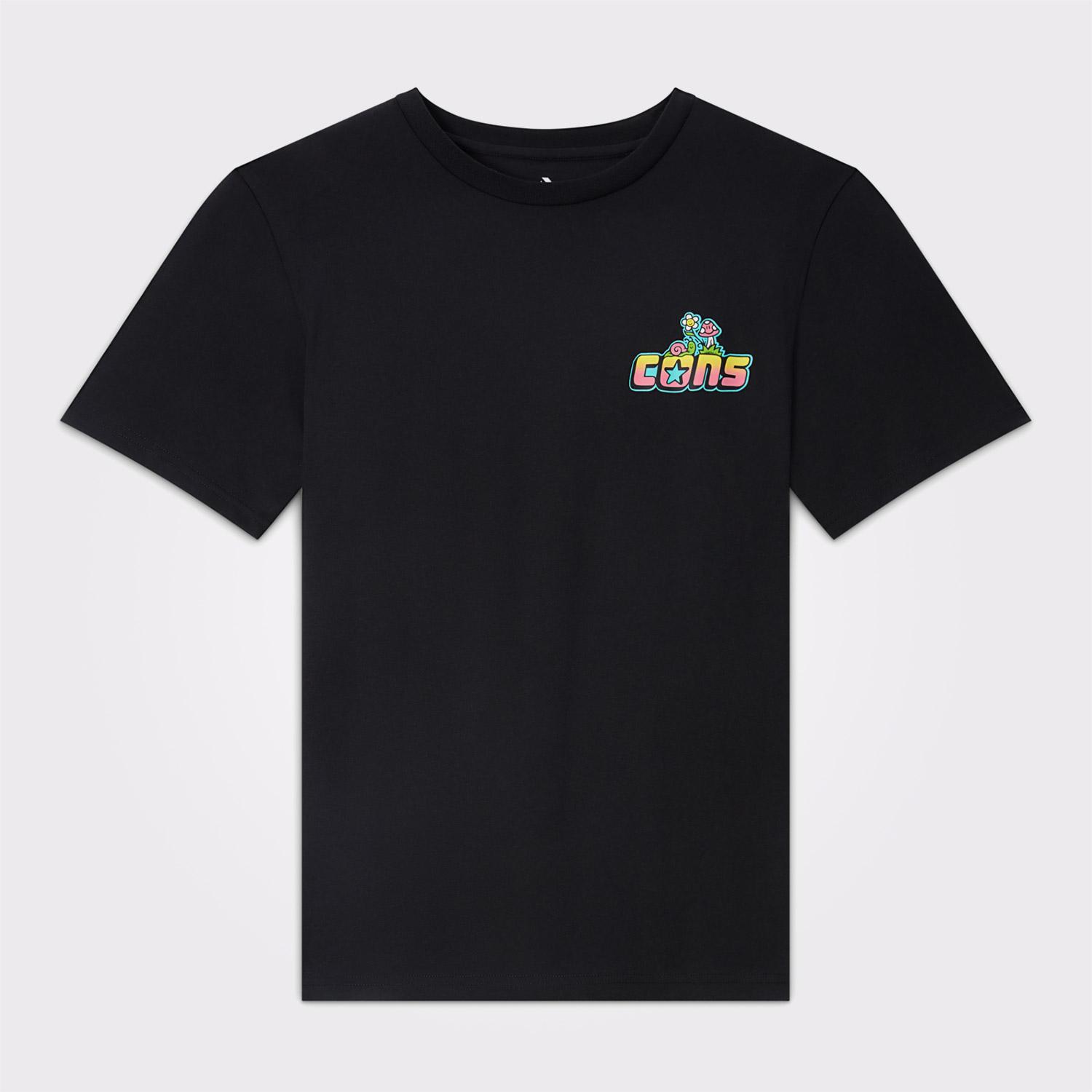 Converse Cons Erkek Baskılı Siyah T-Shirt