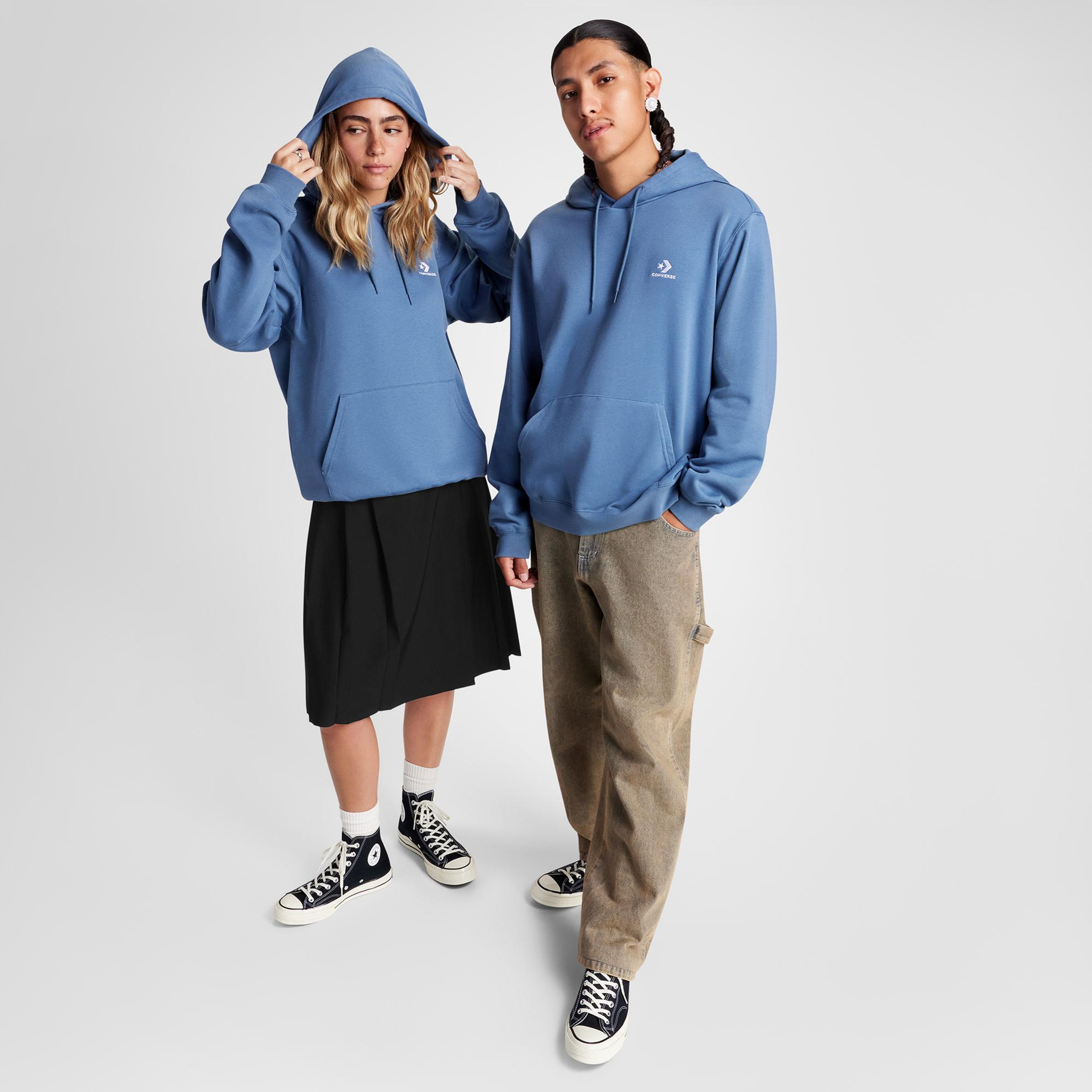 Converse Unisex Mavi Hoodie