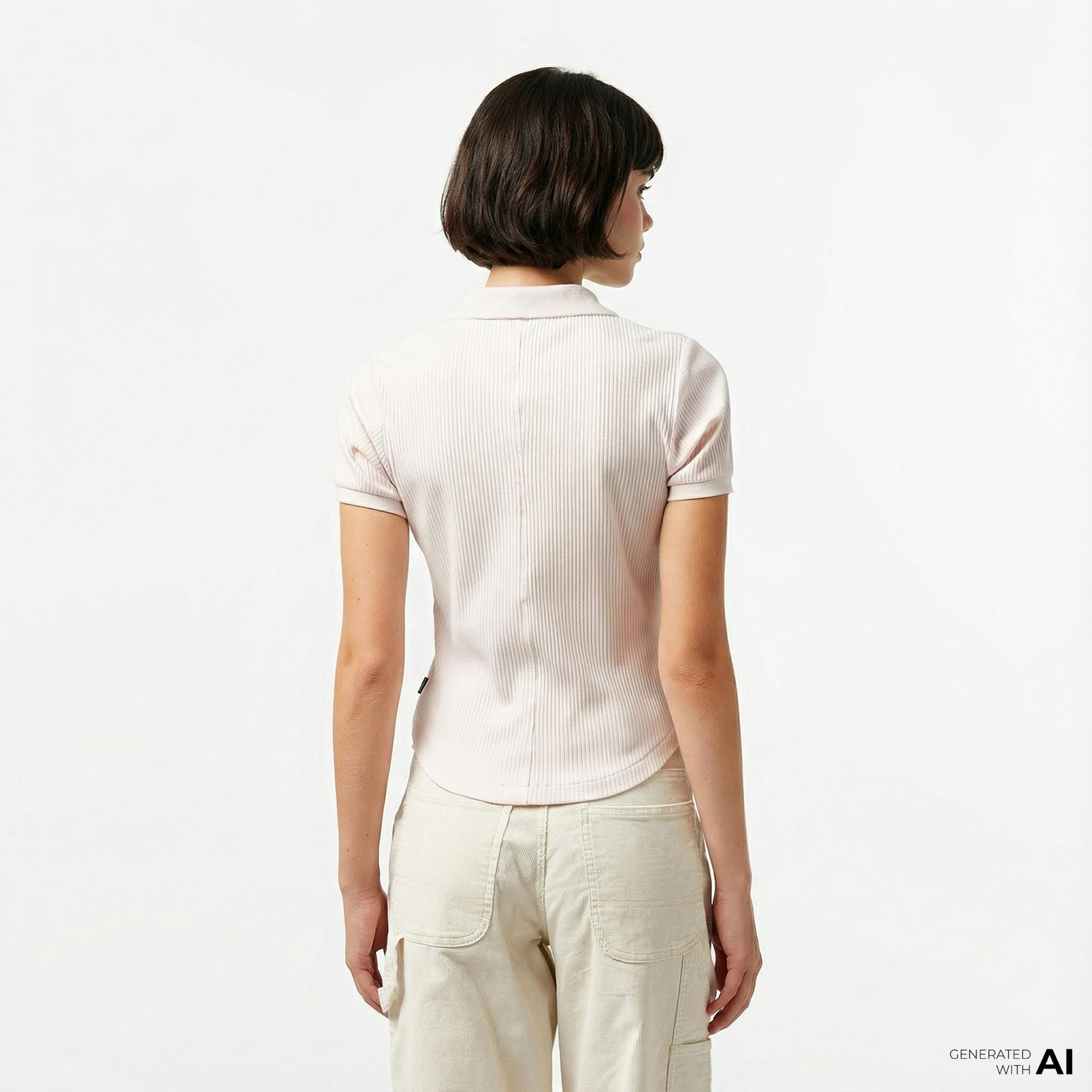 Converse Slim Fit Kadın Pembe Polo