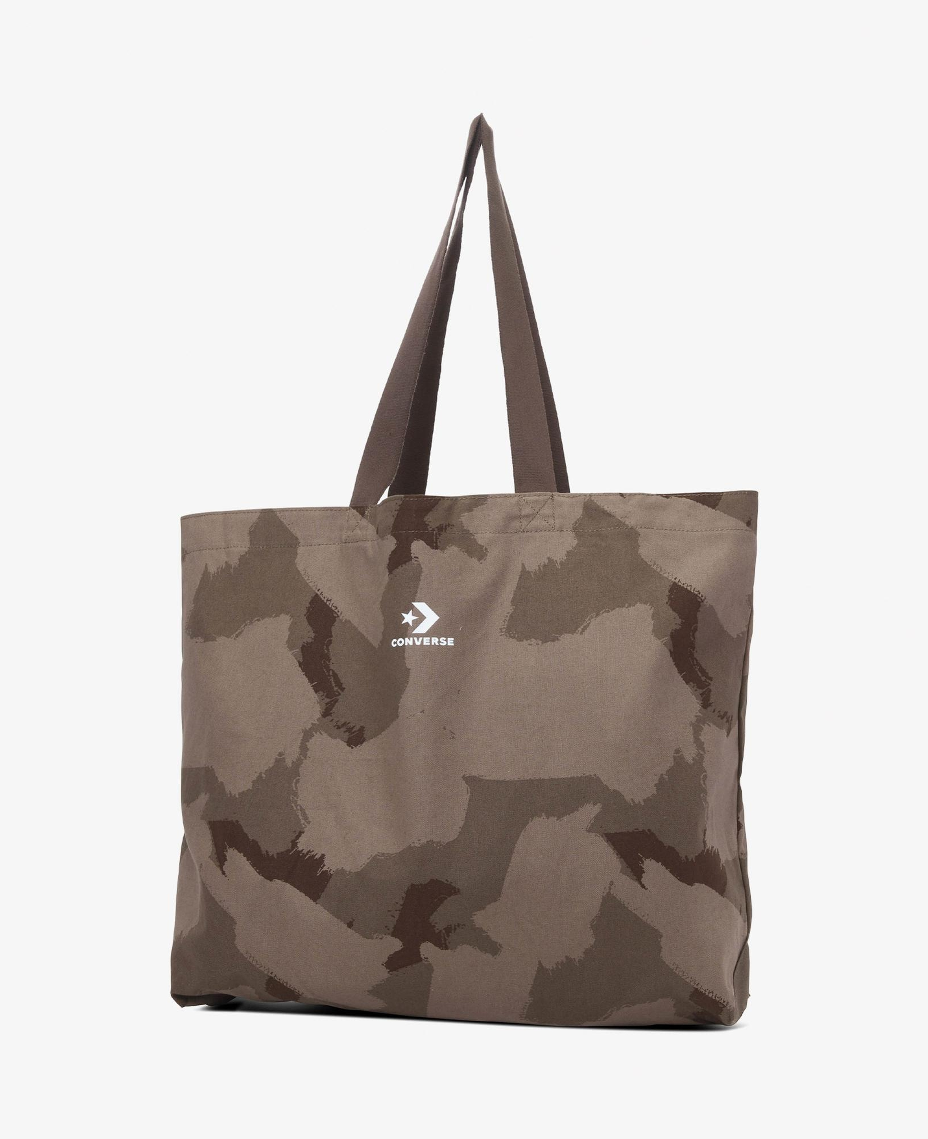 Converse Unisex Desenli Kahverengi Tote Çanta