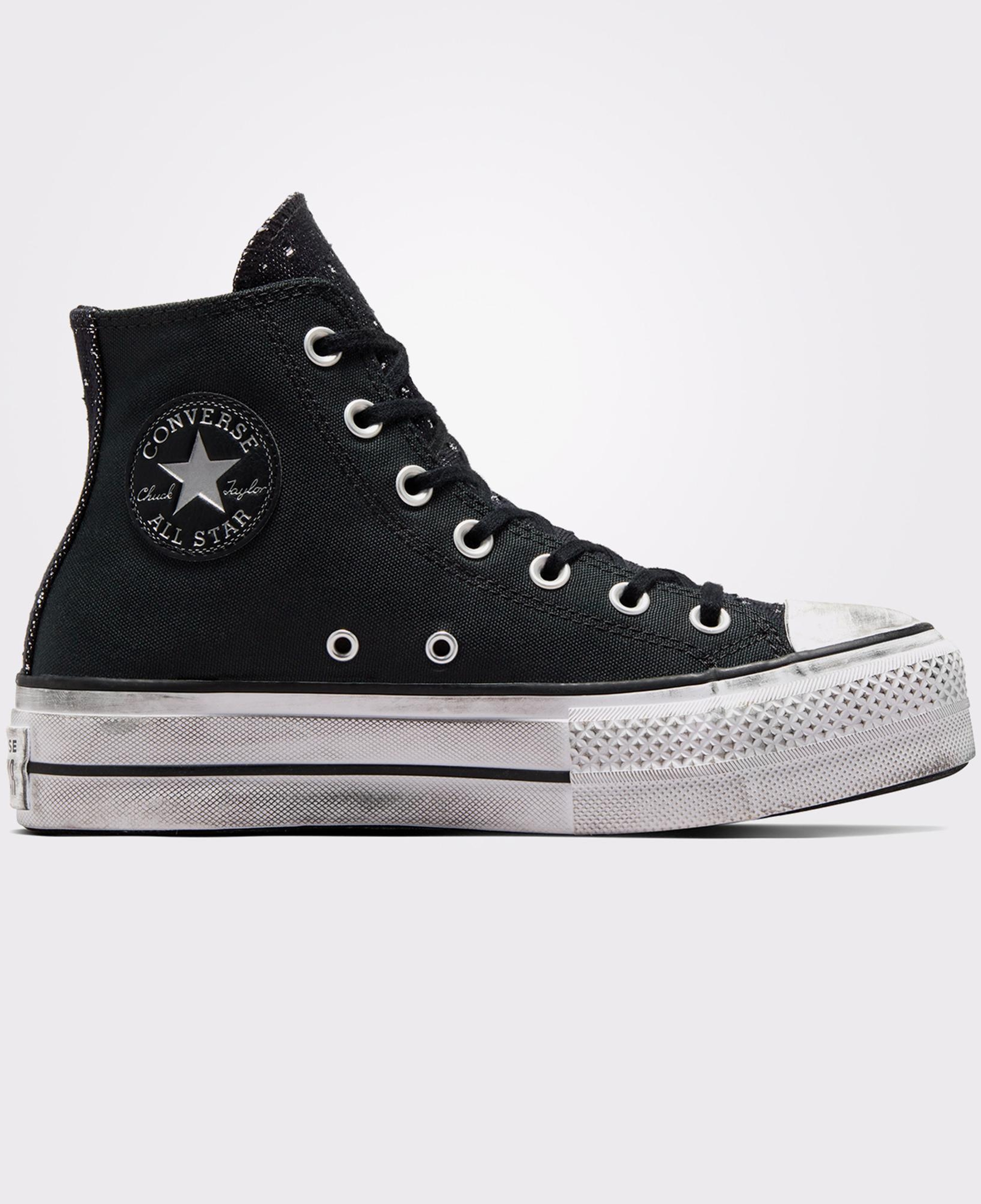 Converse Chuck Taylor All Star Lift Chrome Kadın Siyah Platform Sneaker