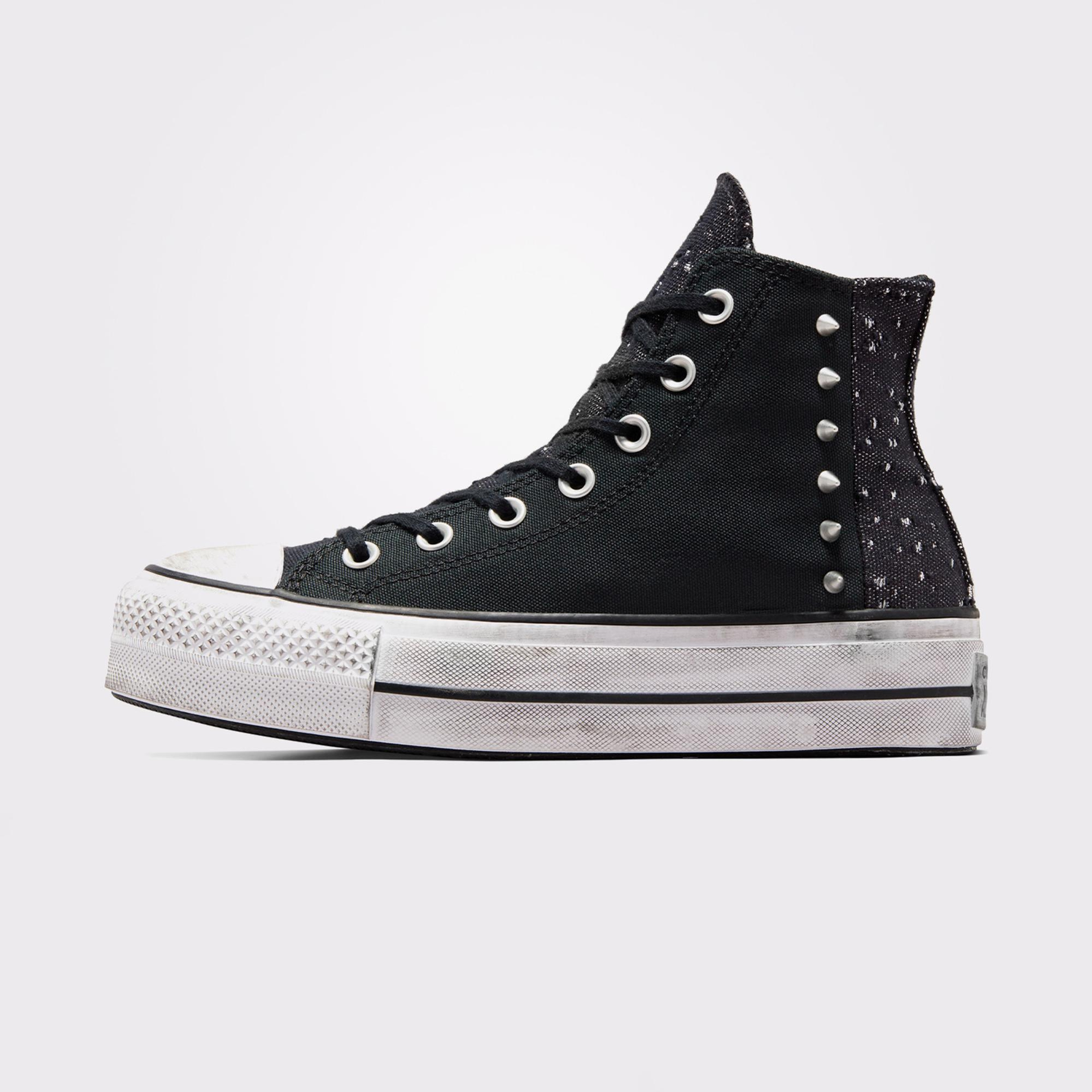 Converse Chuck Taylor All Star Lift Chrome Kadın Siyah Platform Sneaker