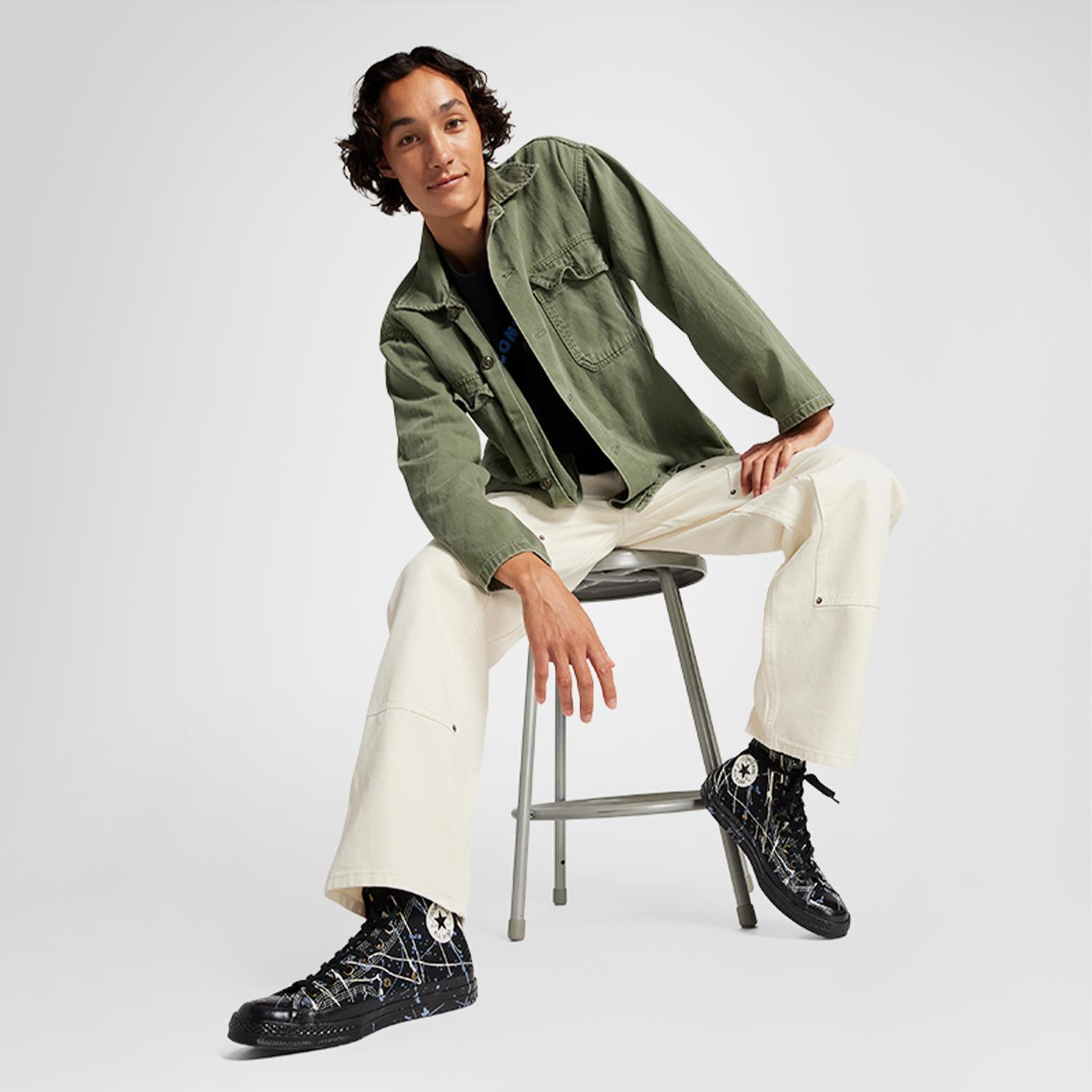 Converse Chuck 70 Paint Splatter Unisex Siyah Sneaker