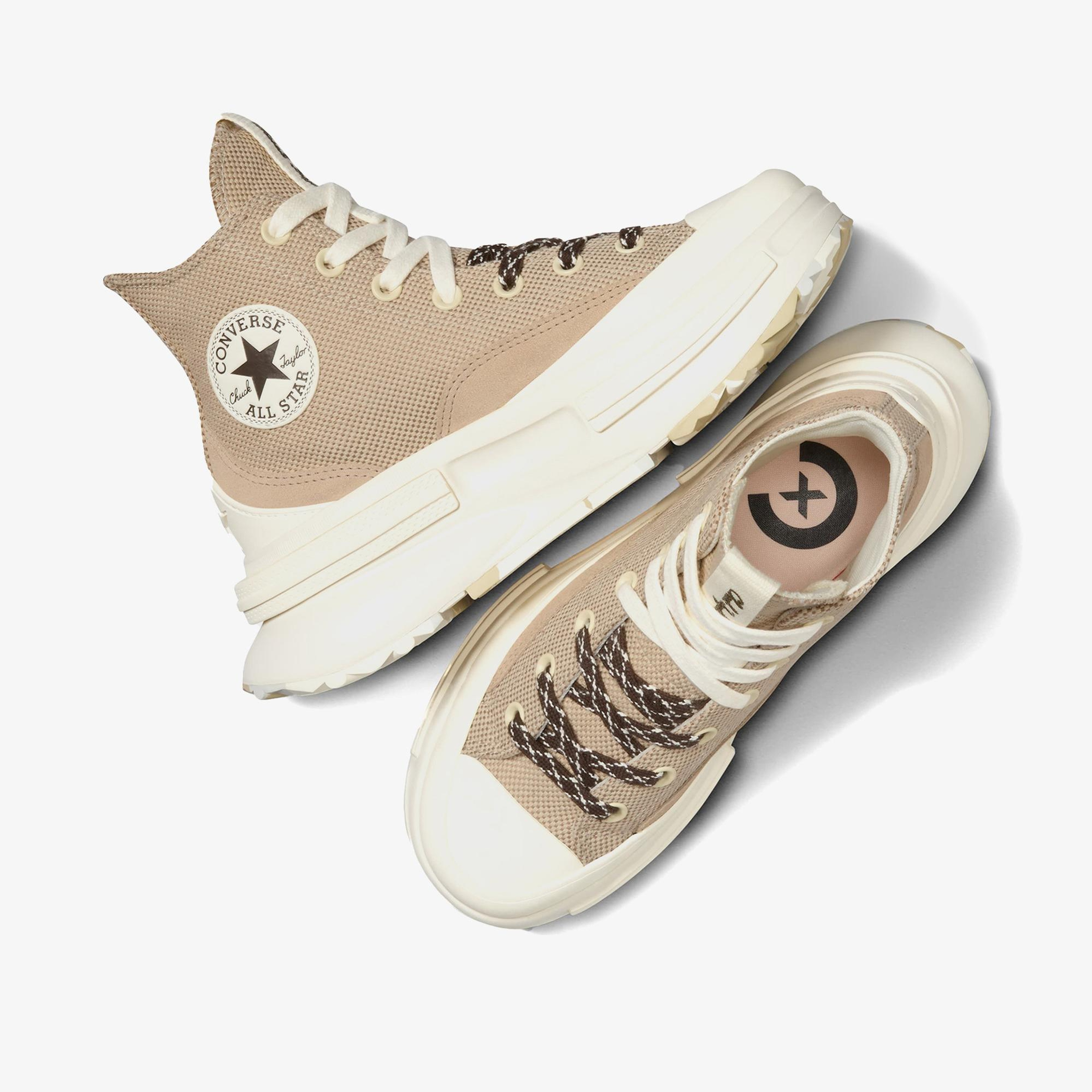 Converse Run Star Legacy CX Platform Canvas & Suede Unisex Bej Sneaker