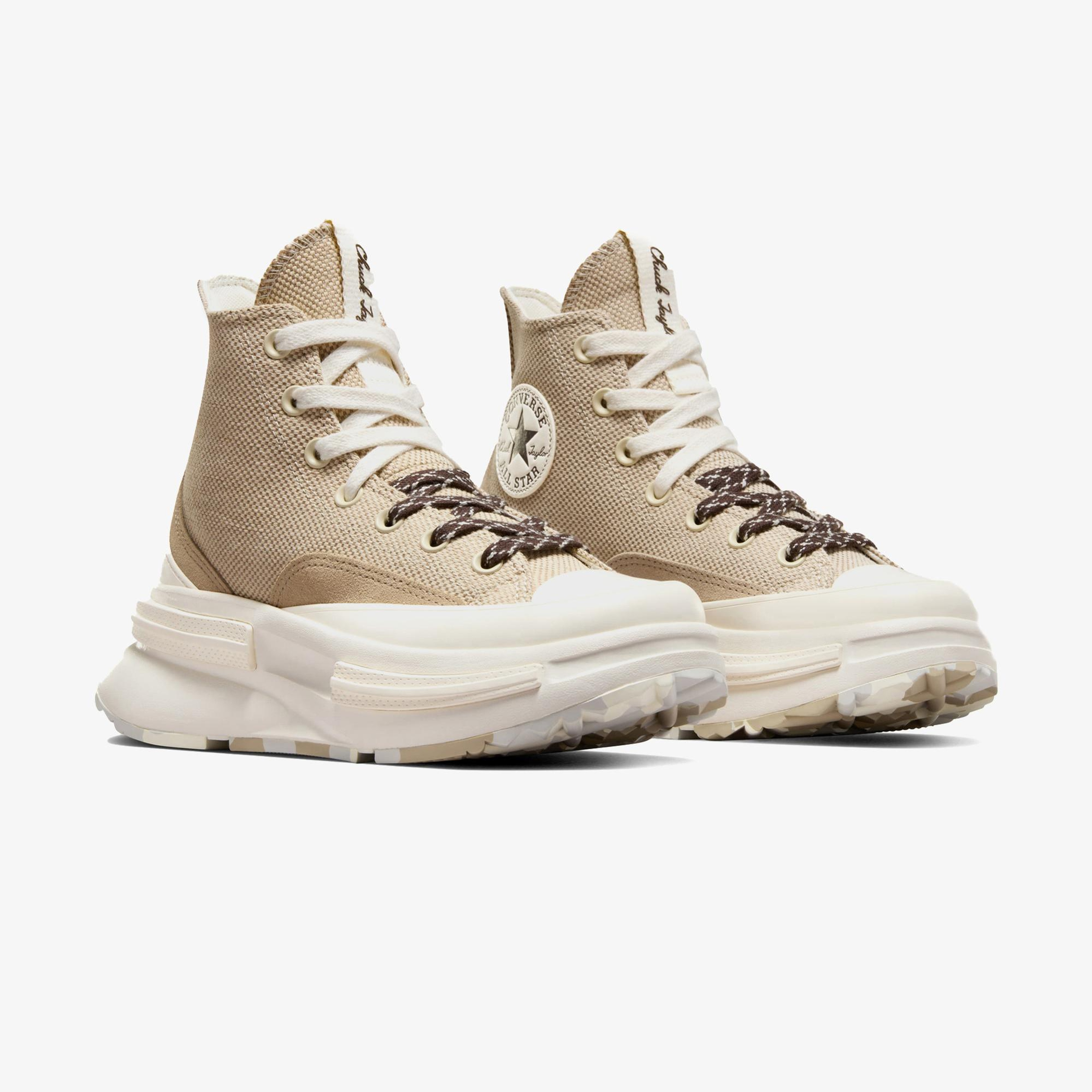 Converse Run Star Legacy CX Platform Canvas & Suede Unisex Bej Sneaker