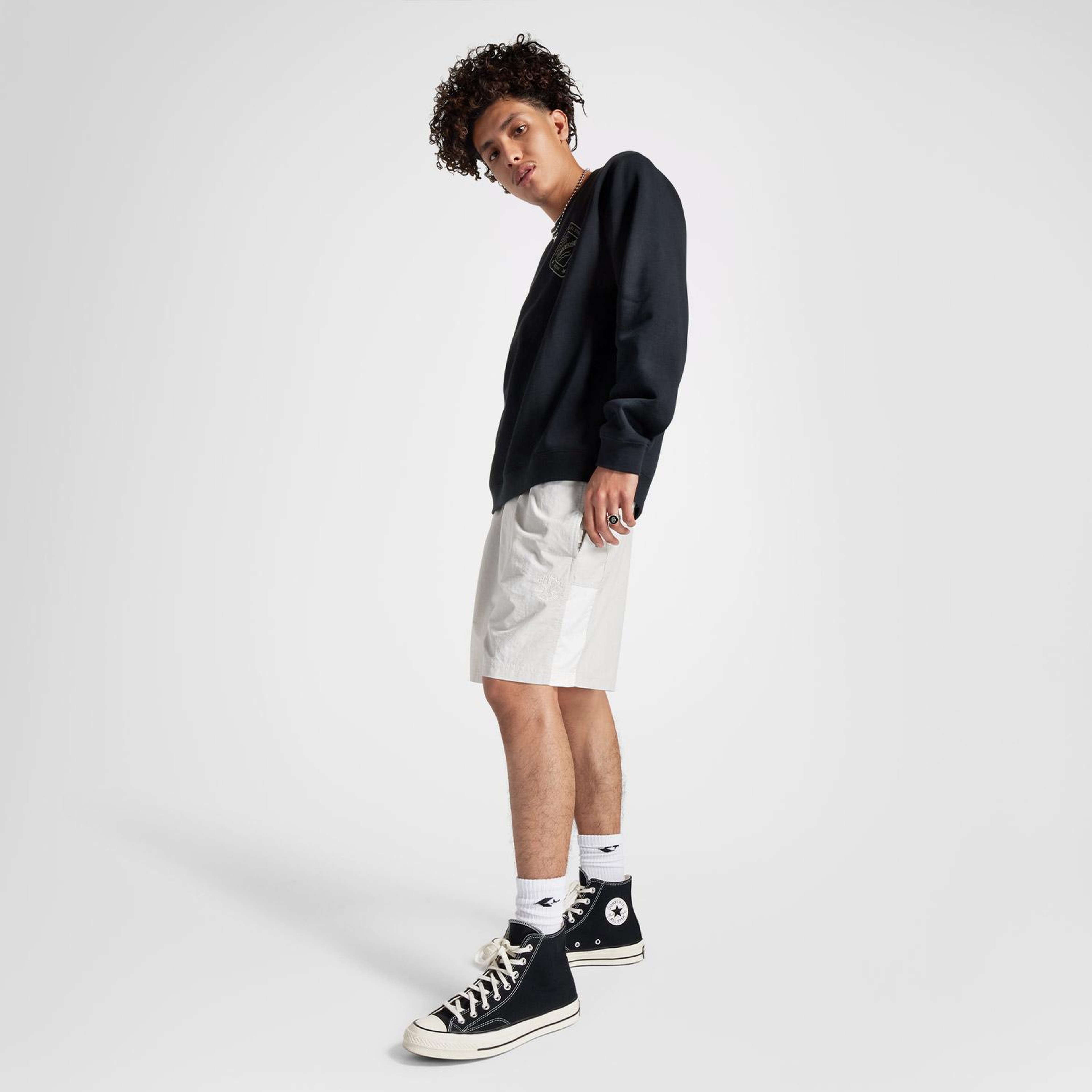 Converse Starsprinter Renk Bloklu Erkek Bej Şort