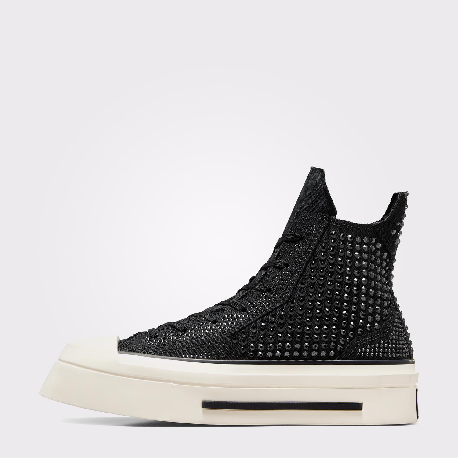 Converse Swarovski X Chuck 70 De Luxe Squared Unisex Siyah Platform Sneaker