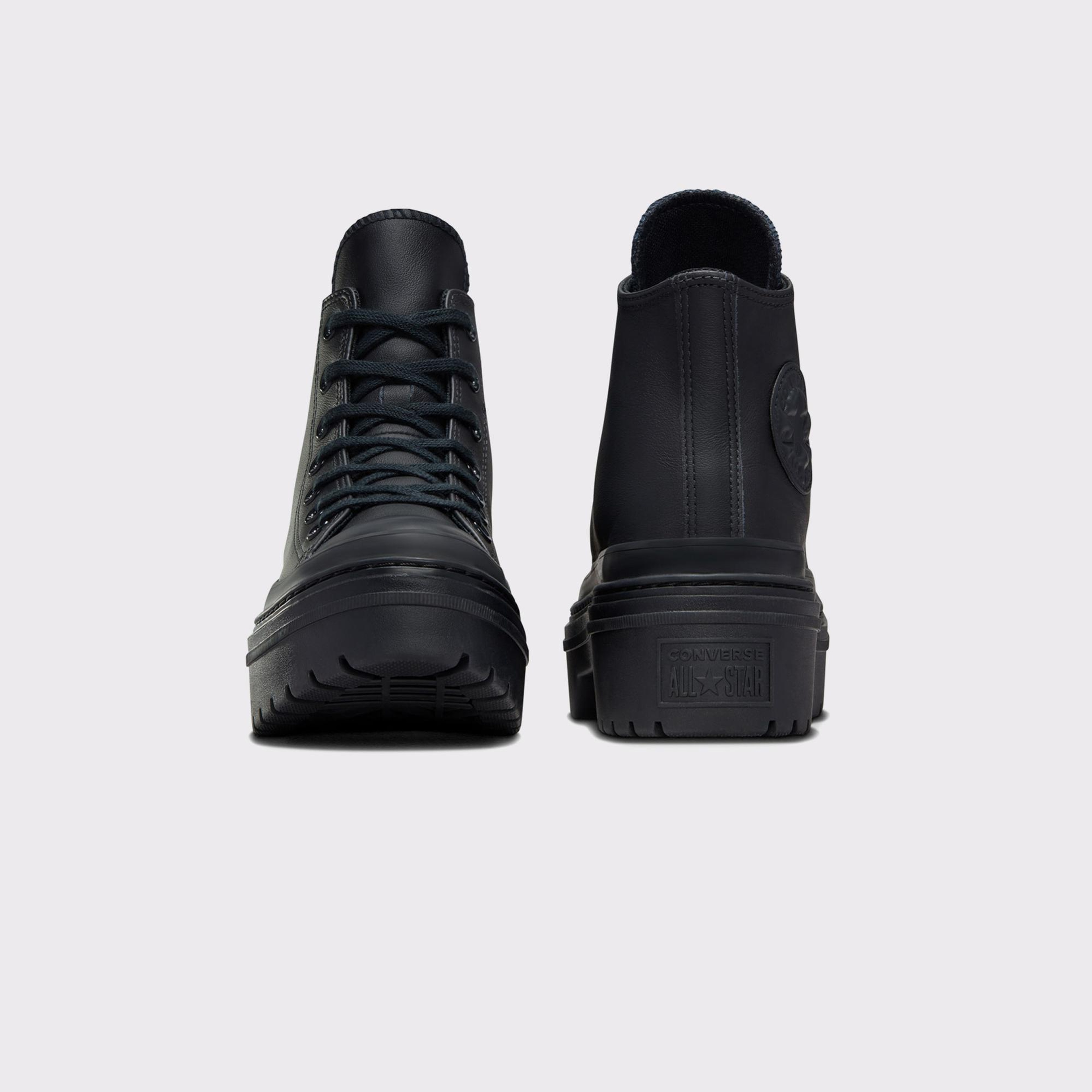 Converse Chuck Taylor All Star Lugged Heel Kadın Siyah Deri Platform Bot