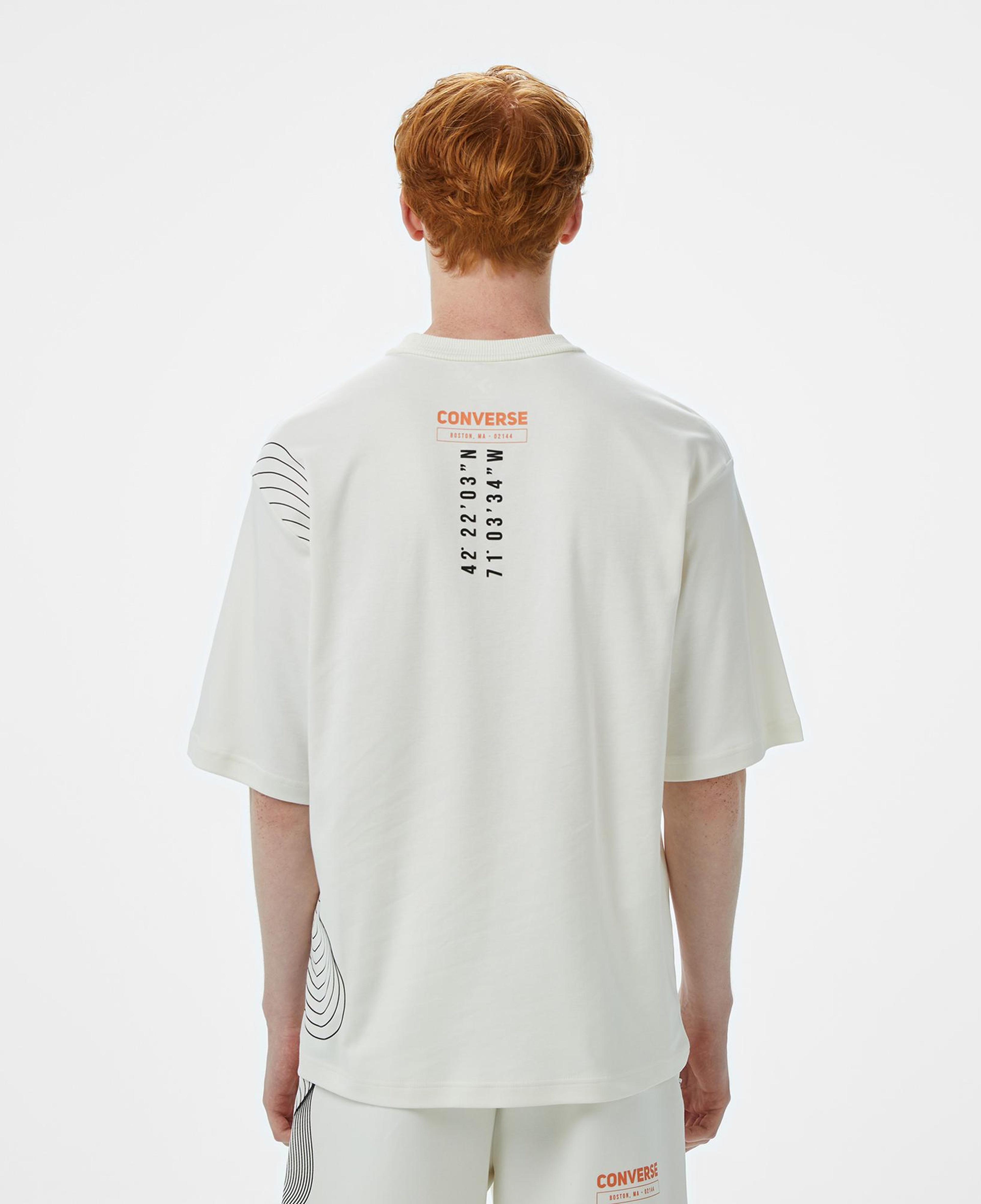 Converse Star Chevron Baskılı Oversize Fit Erkek Beyaz T-Shirt