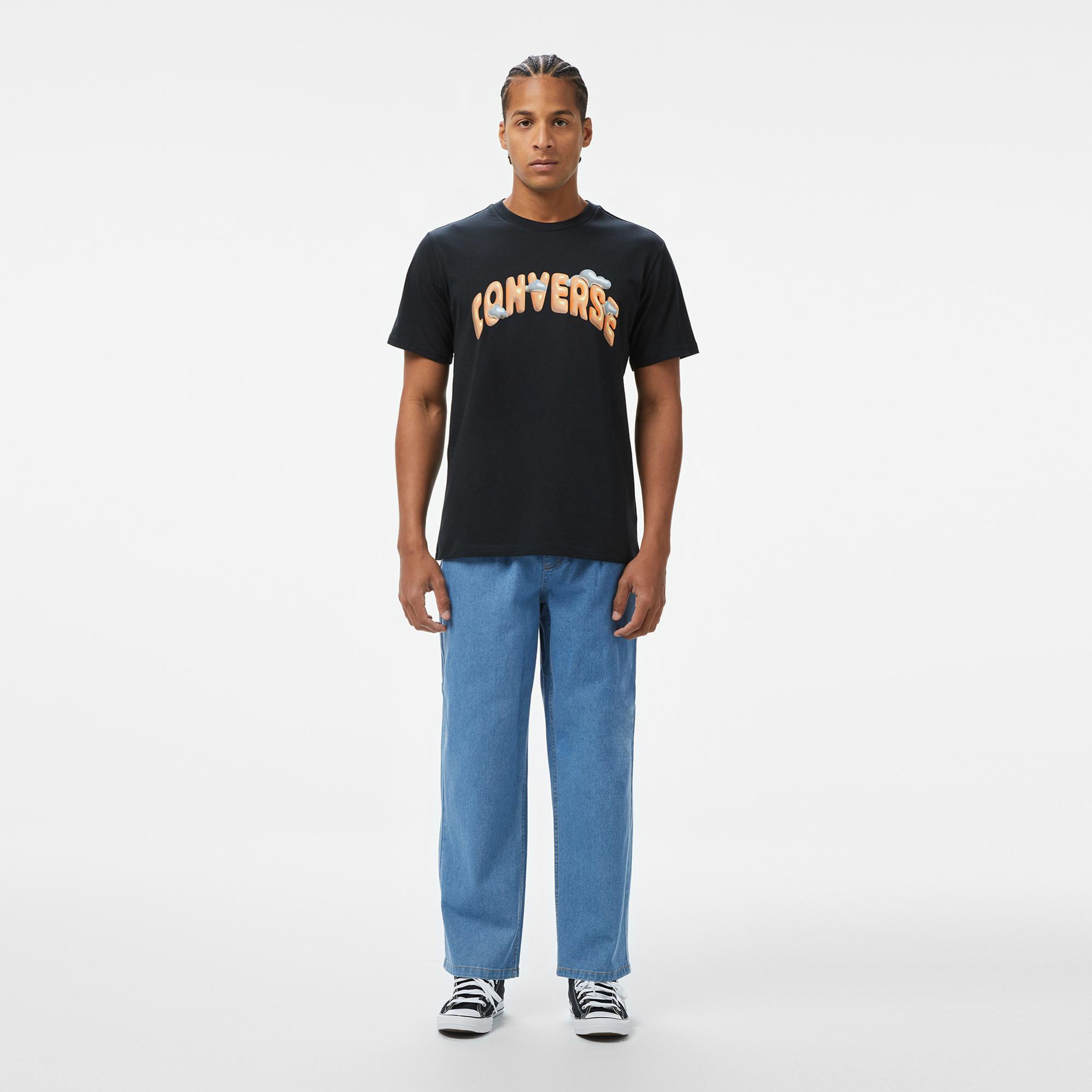 Converse Erkek Baskılı Siyah T-Shirt