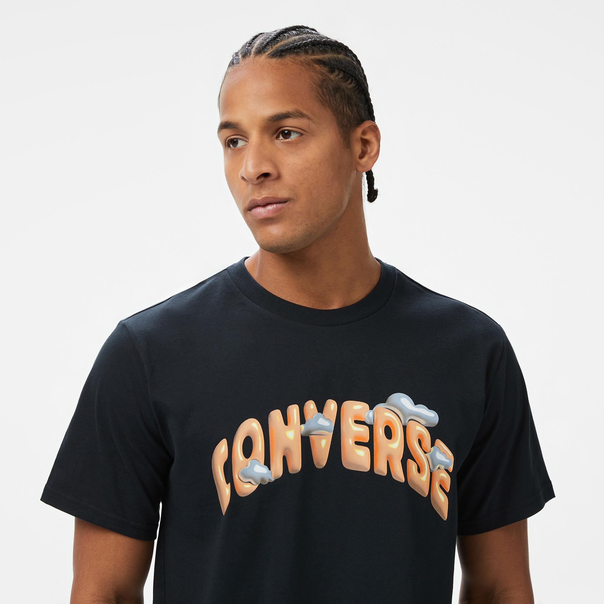 Converse Erkek Baskılı Siyah T-Shirt