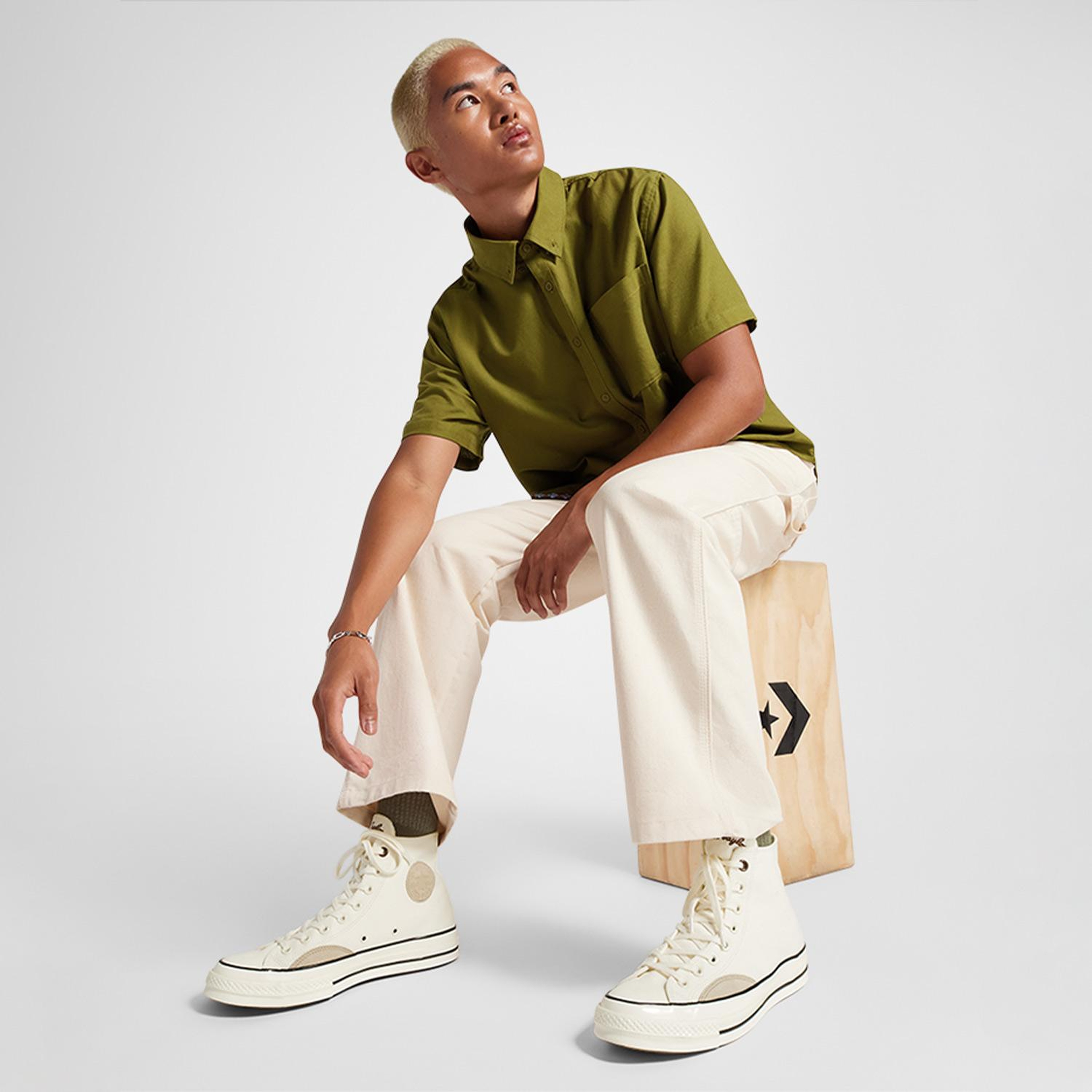 Converse Chuck 70 Mixed Materials Unisex Krem Sneaker