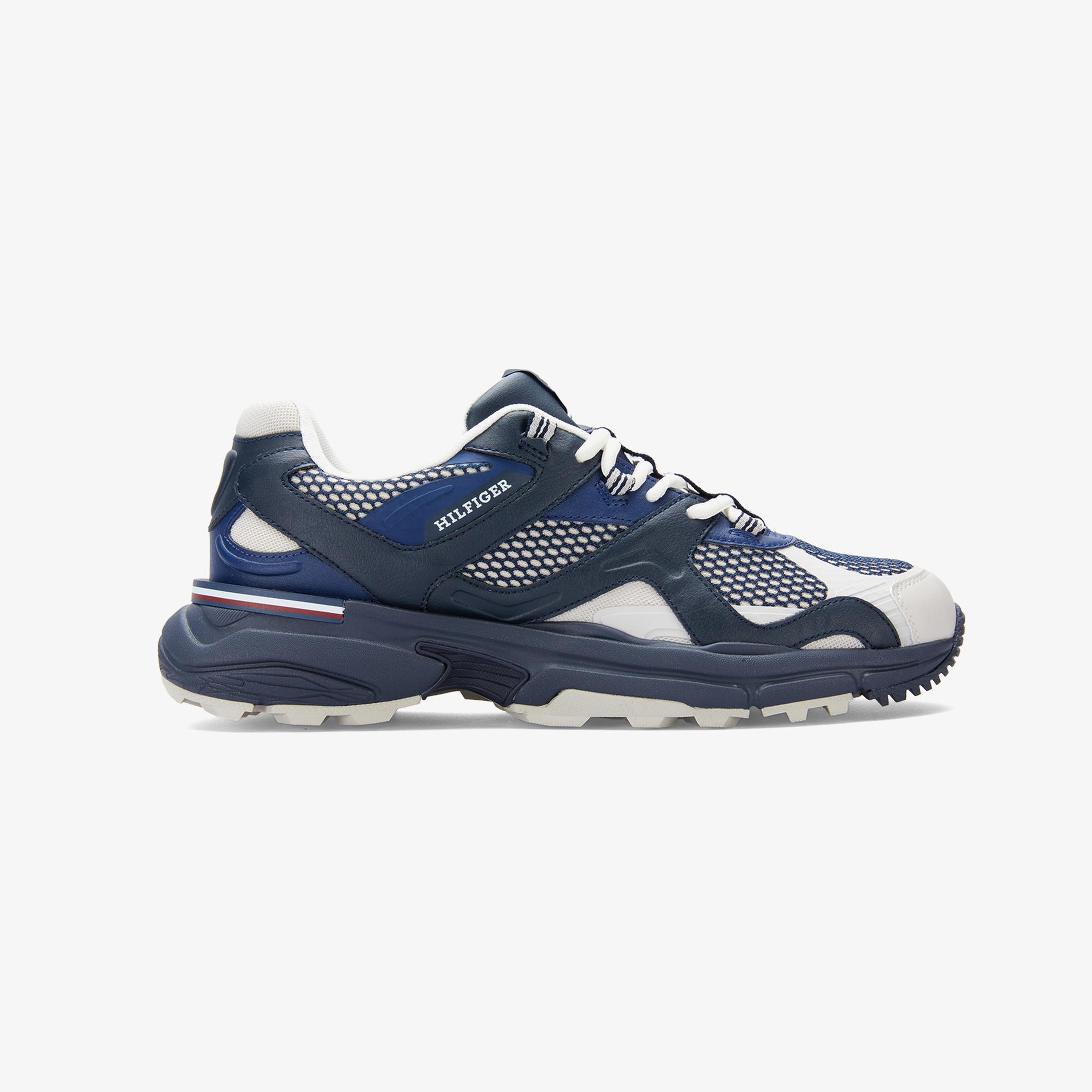 Tommy Hilfiger Runner Tech Mix Erkek Lacivert Sneaker