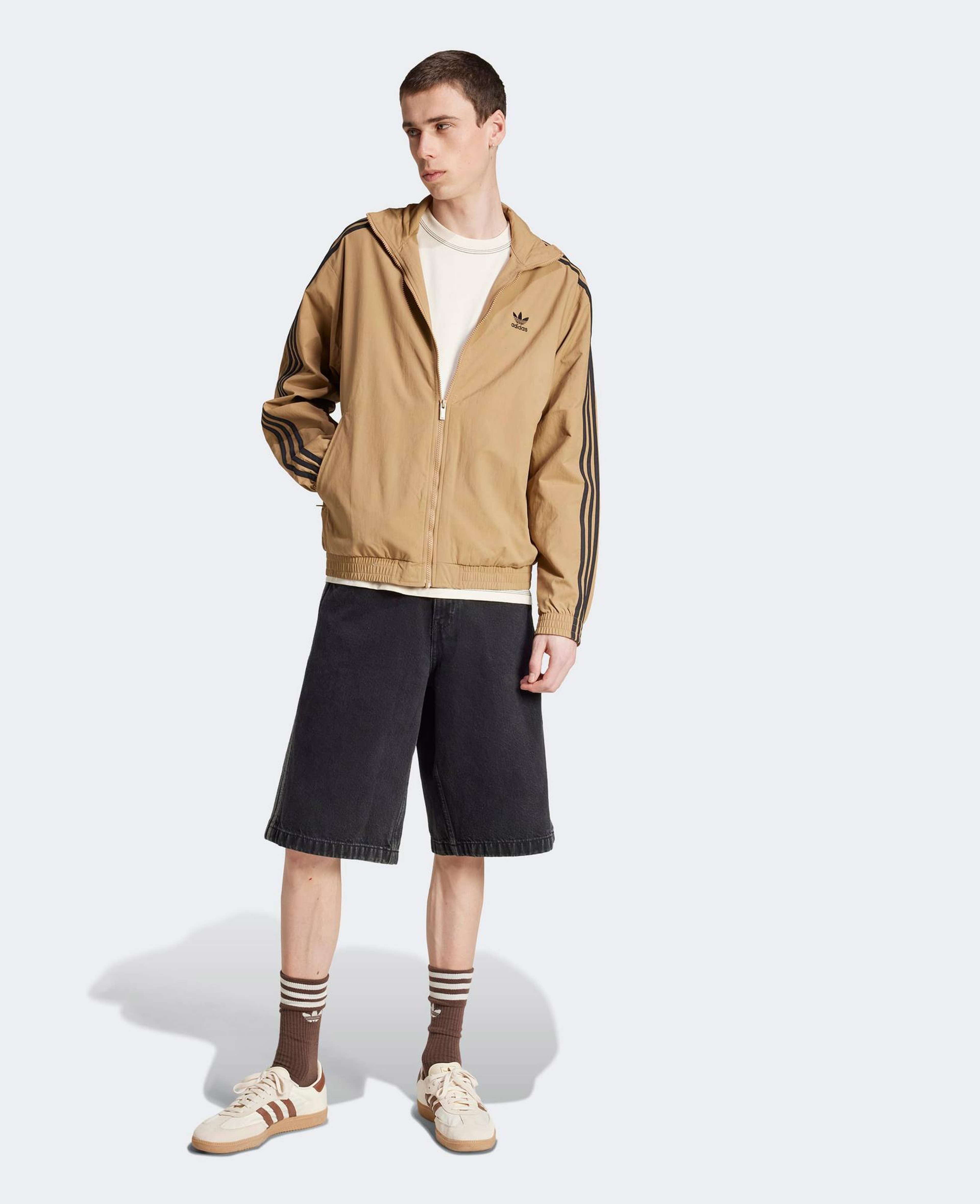 adidas Trefoil Essentials Erkek Krem Rengi T-Shirt