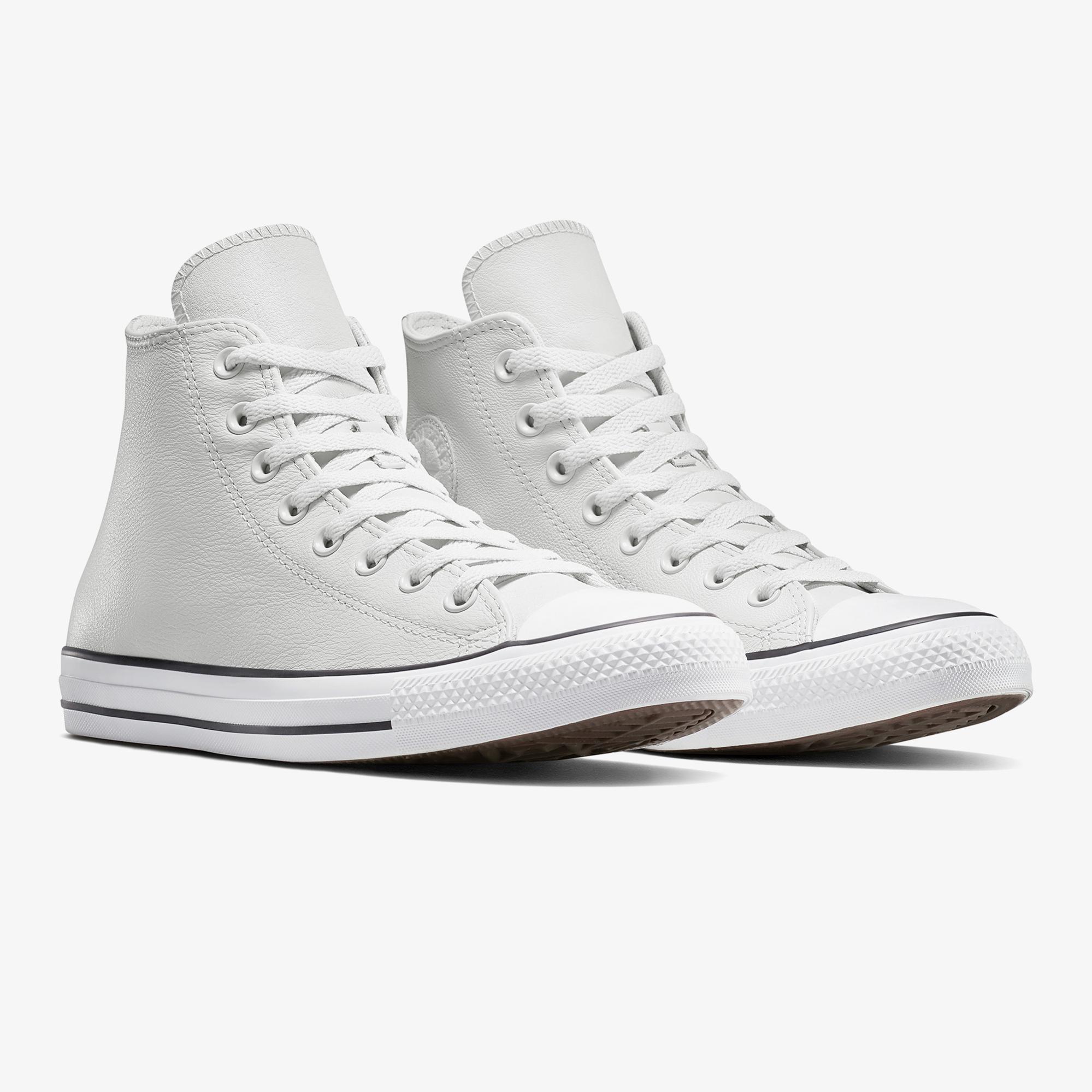 Converse Chuck Taylor All Star Leather Unisex Gri Sneaker