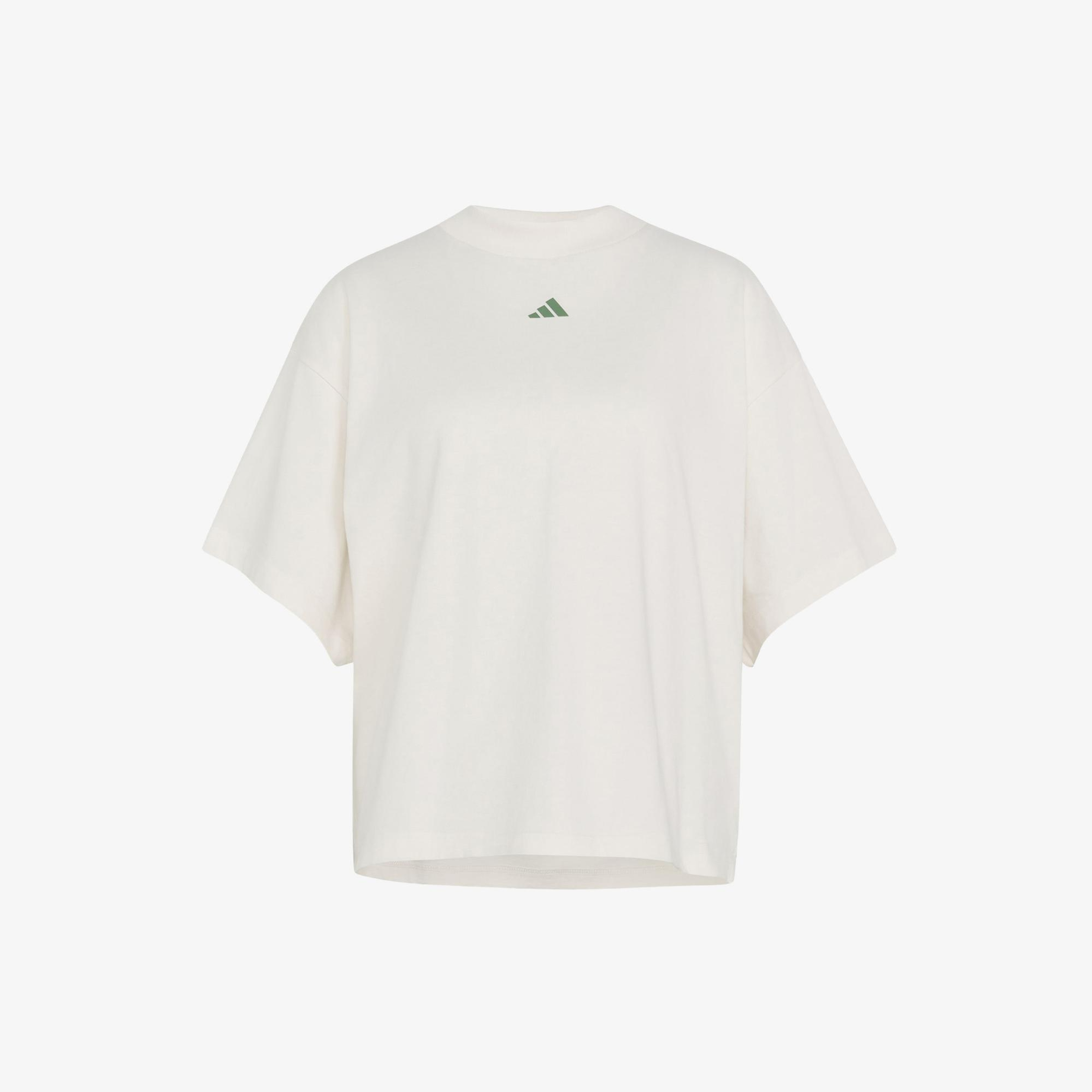 adidas Studio Boyfriend Kadın Beyaz T-Shirt