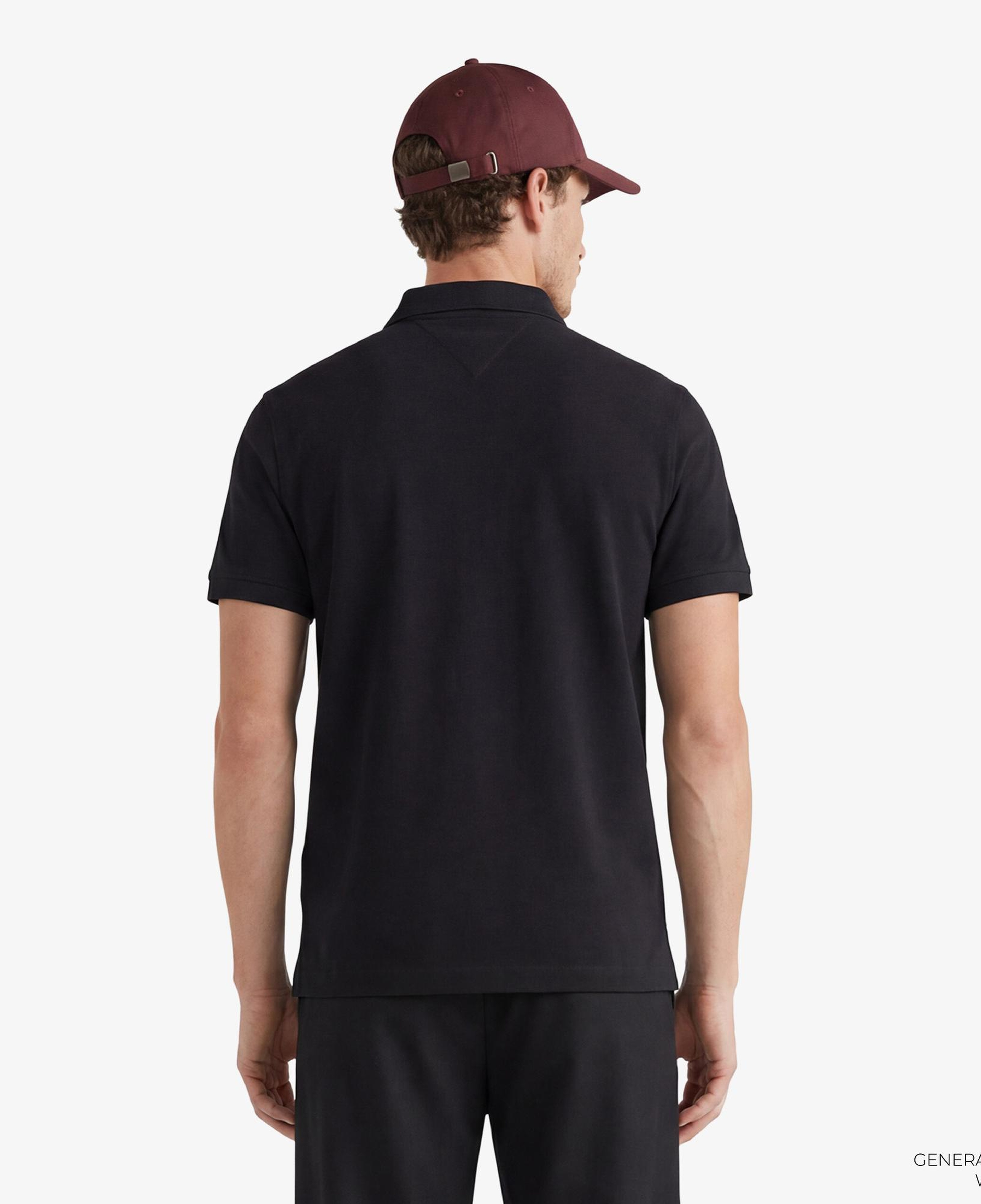 Tommy Hilfiger Elevated Essentials Erkek Siyah Polo Yaka T-Shirt
