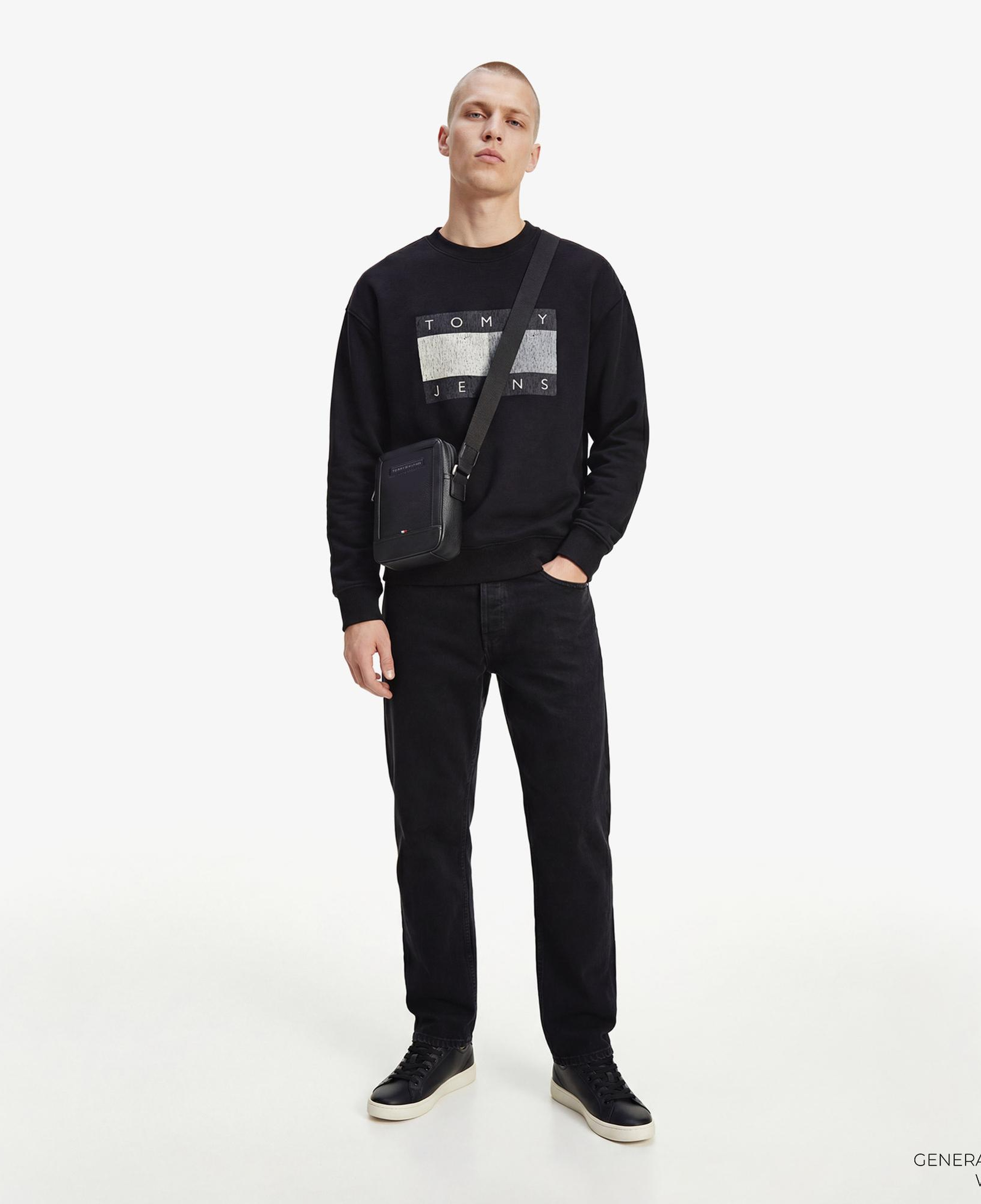 Tommy Hilfiger Flag Bearer Erkek Siyah Sweatshirt