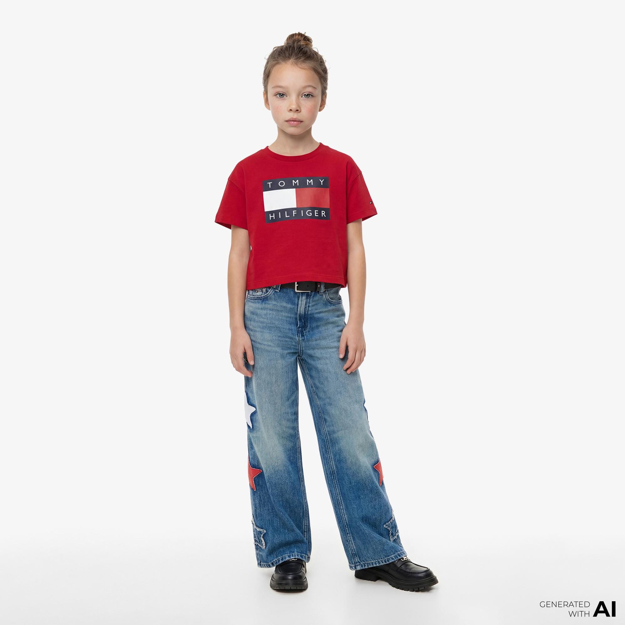 Tommy Hilfiger Heritage Çocuk Kırmızı T-Shirt